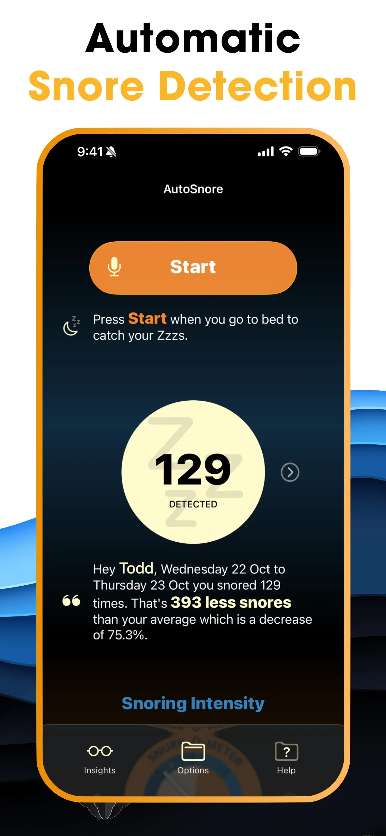 AutoSnore: Snoring Recorder app store screenshot 2 — Medical (iOS)