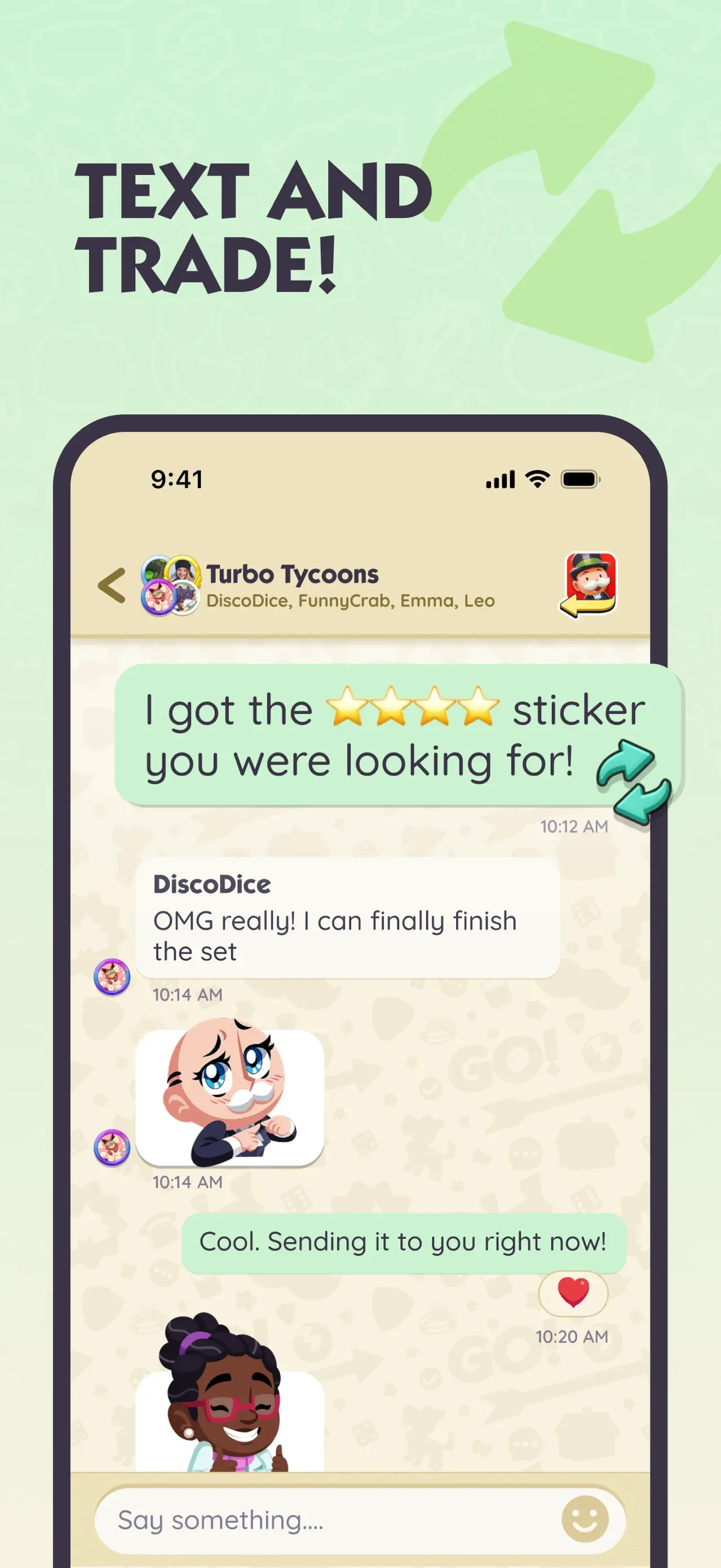 MONOPOLY GO!Chat app store screenshot 3 — Social Networking (iOS)