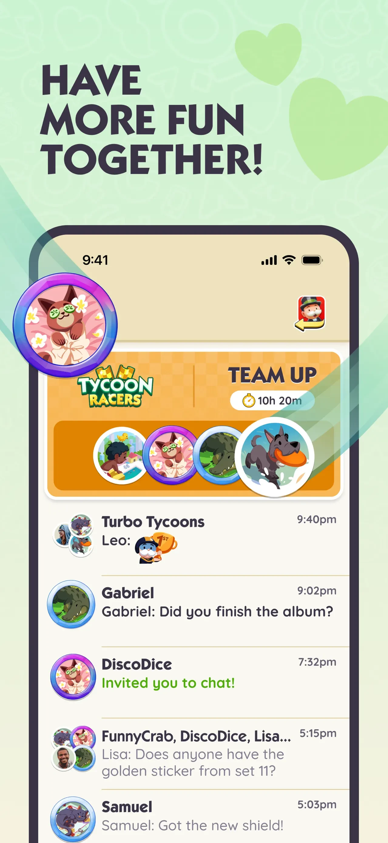 MONOPOLY GO!Chat app store screenshot 5 — Social Networking (iOS)