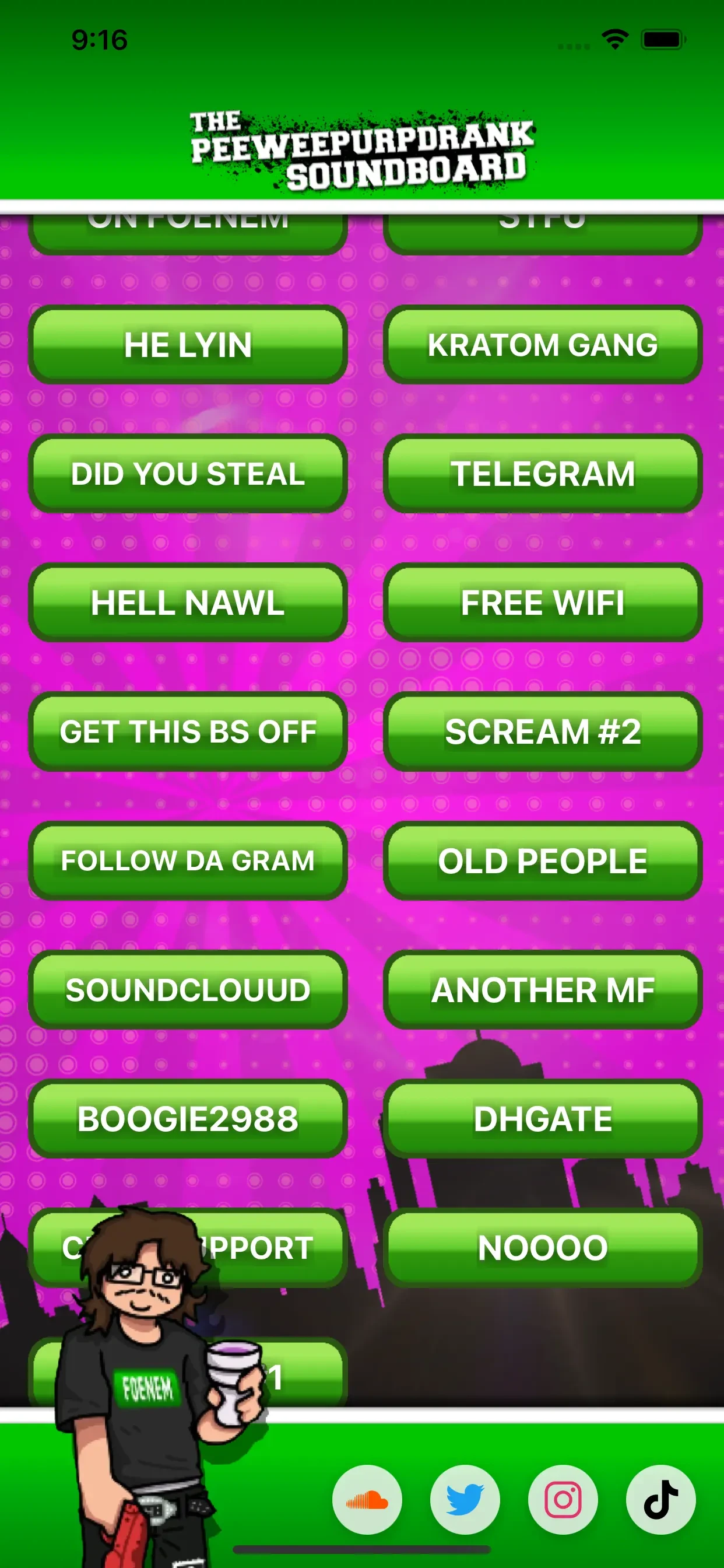 PeeWee Purpdrank's Soundboard app store screenshot 1 — Entertainment (iOS)
