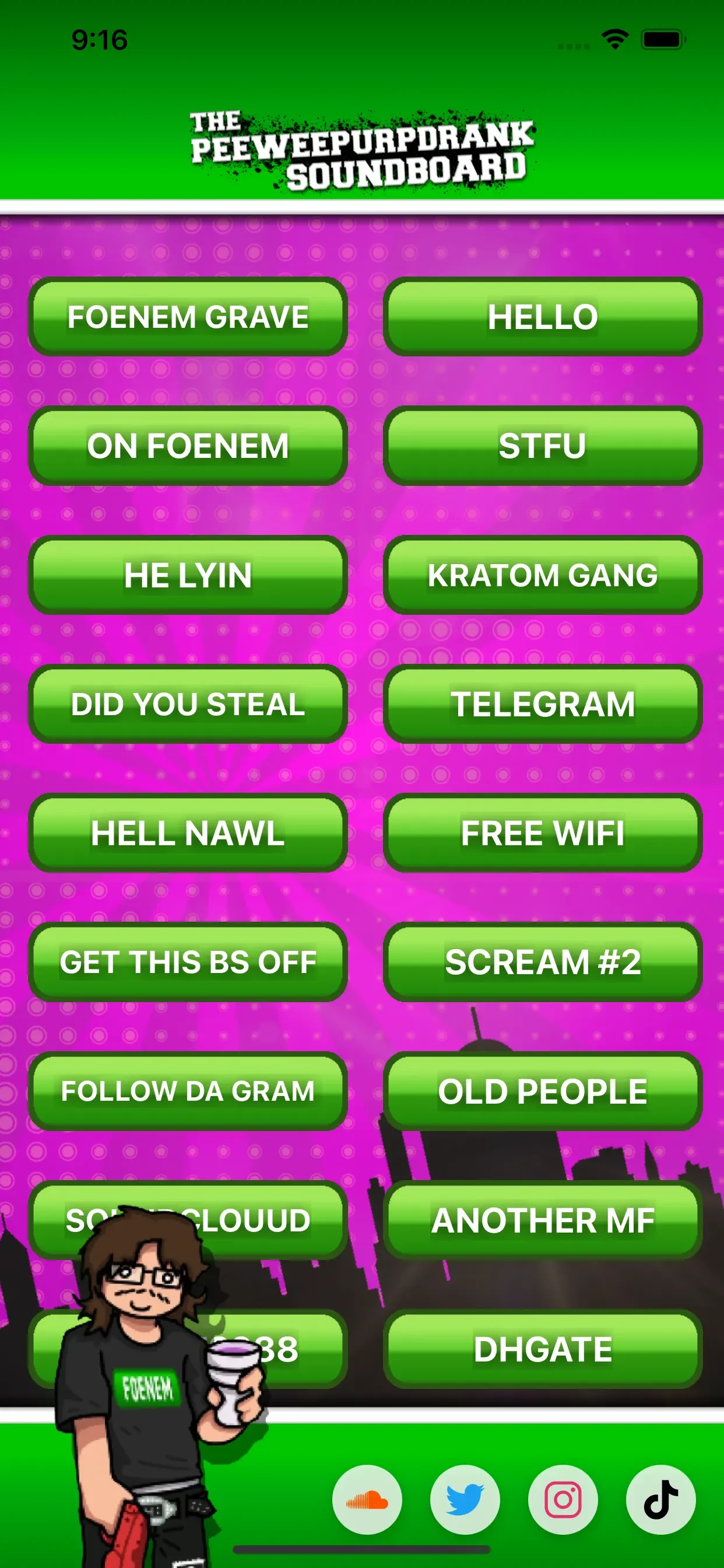 PeeWee Purpdrank's Soundboard app store screenshot 2 — Entertainment (iOS)