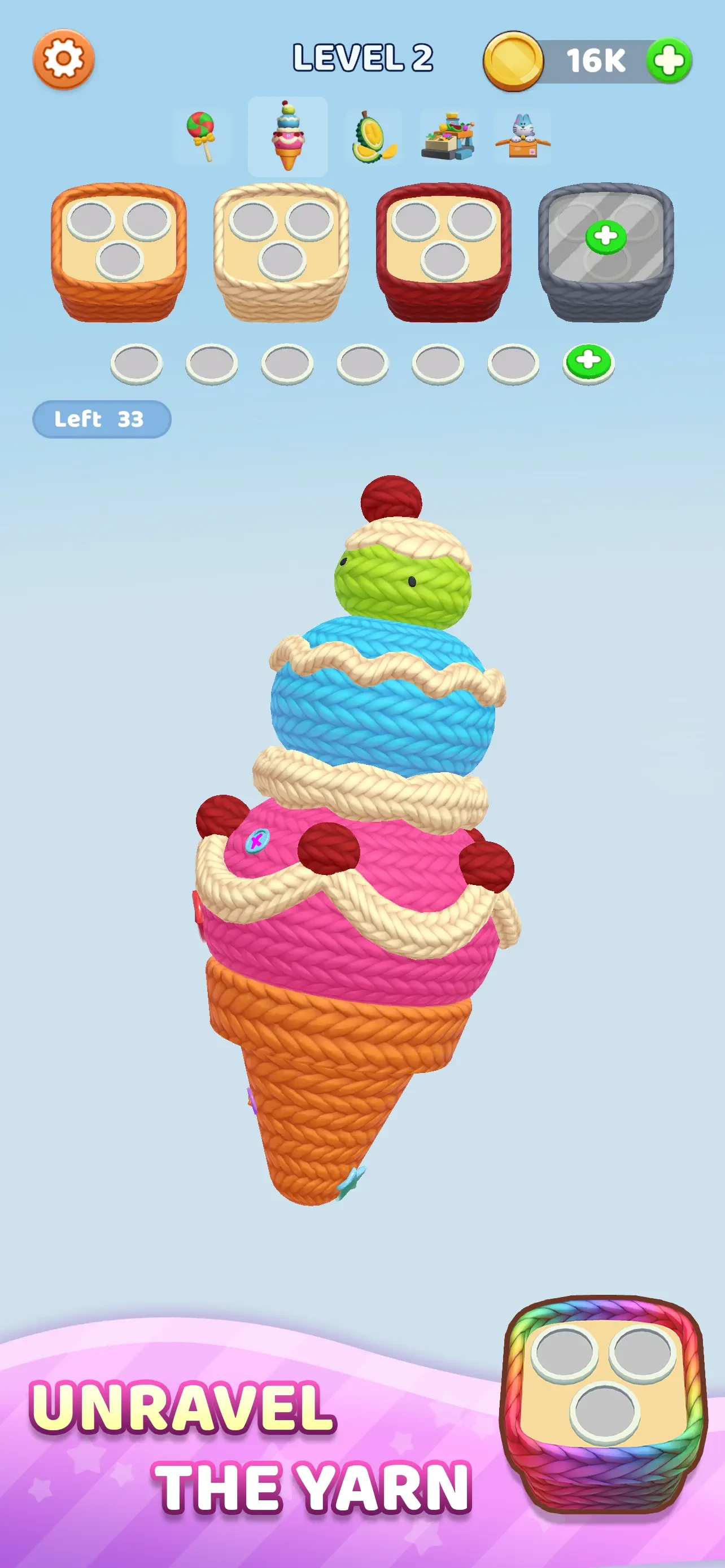 Yarn Fever! Unravel Puzzle app store screenshot 1 — Games (iOS)