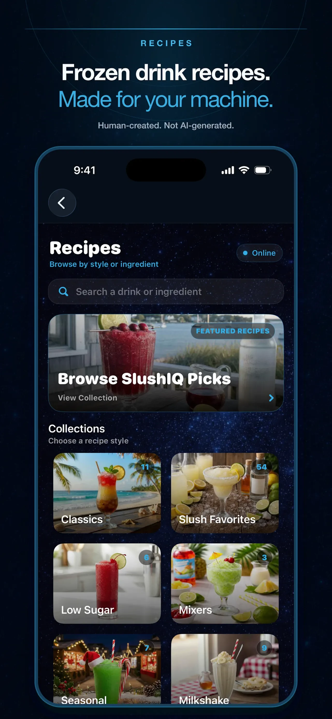 SlushIQ: Slushie Recipes app store screenshot 1 — Unknown (iOS)