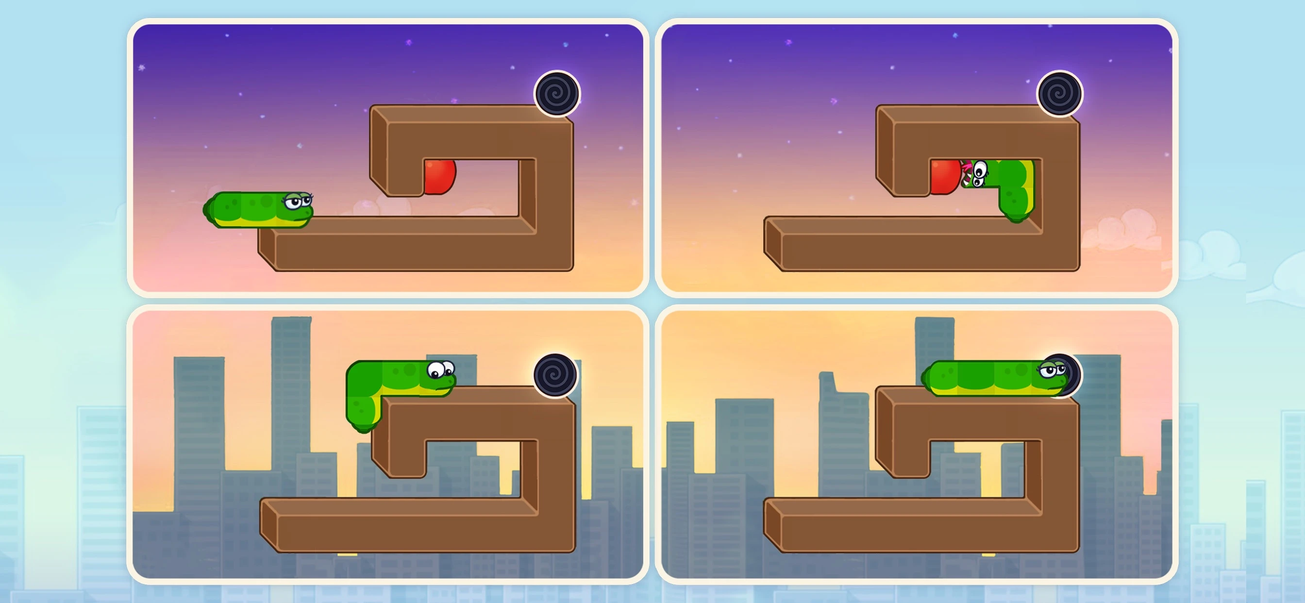 Snake Puzzle: Slither to Eat! app store screenshot 1 — Games (iOS)
