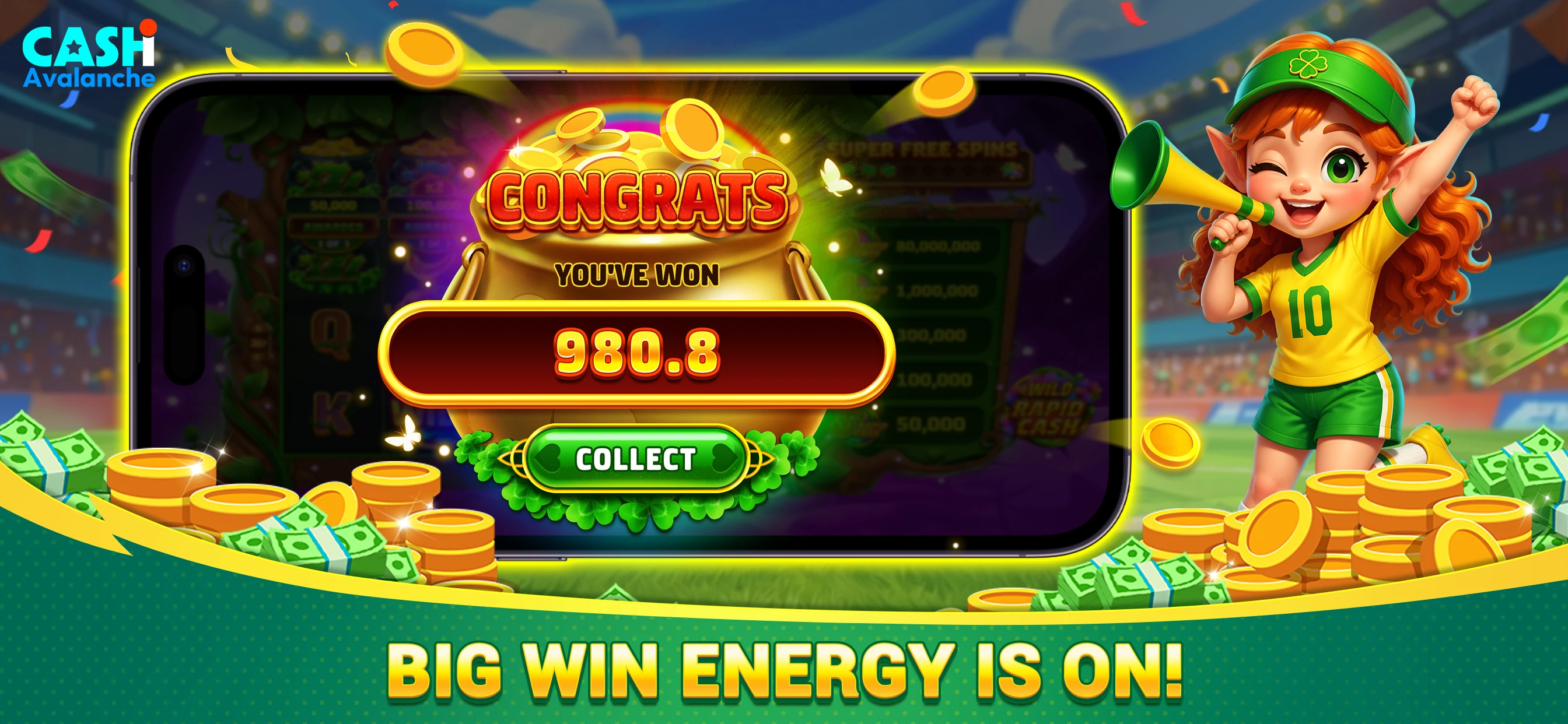 Cash Avalanche:Casino Slot app store screenshot 3 — Games (iOS)