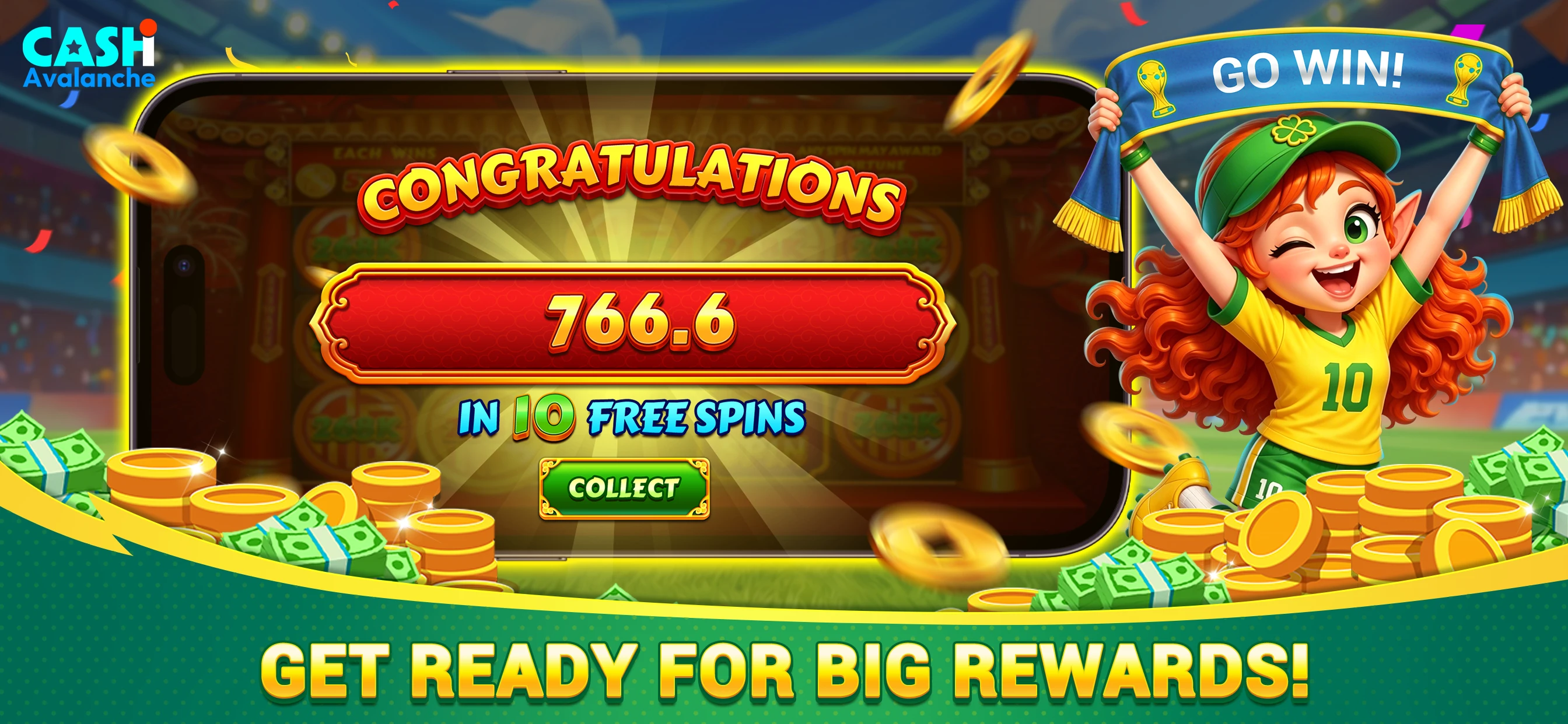 Cash Avalanche:Casino Slot app store screenshot 4 — Games (iOS)