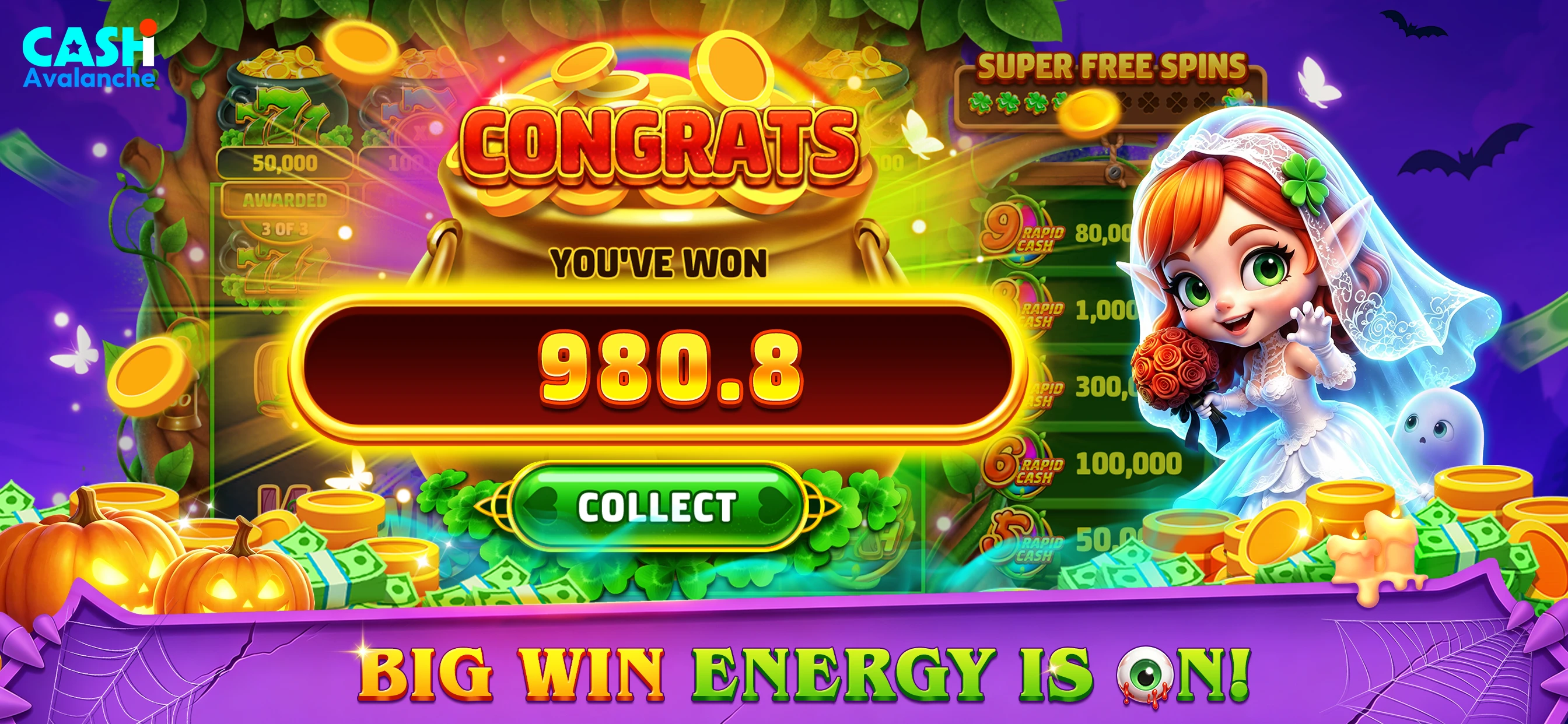 Cash Avalanche:Casino Slot app store screenshot 4 — Games (iOS)