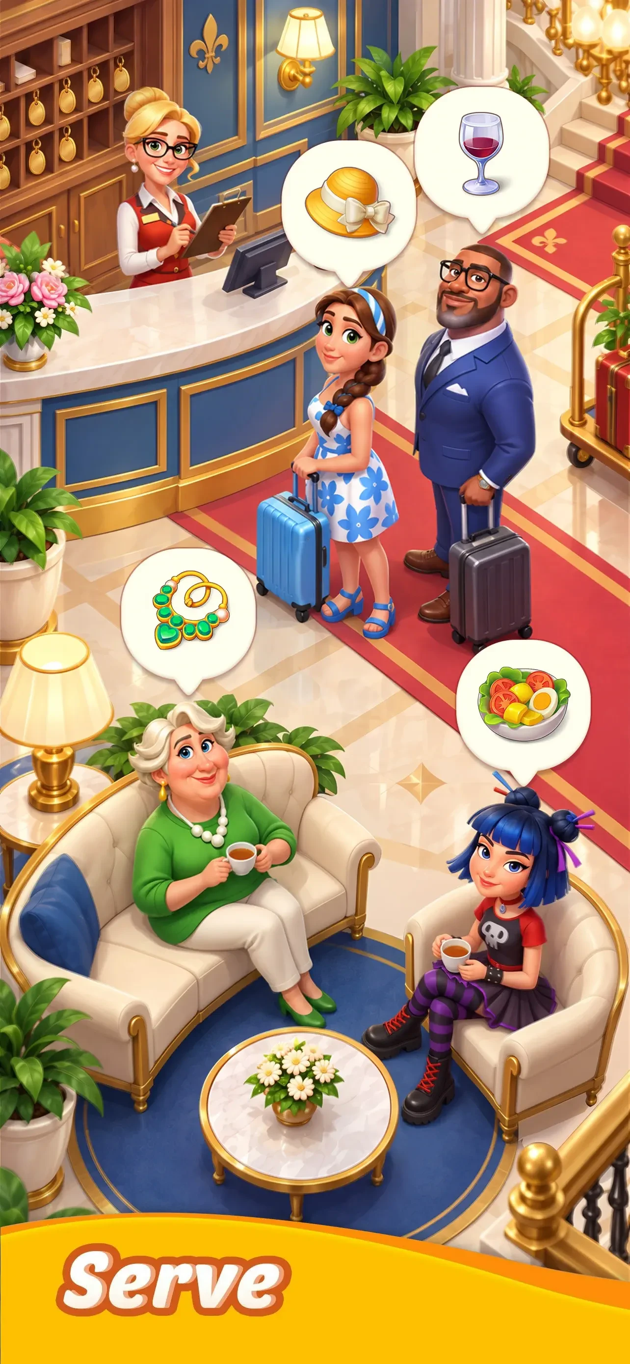 Hotel Legacy: Merge Game app store screenshot 3 — Games (iOS)