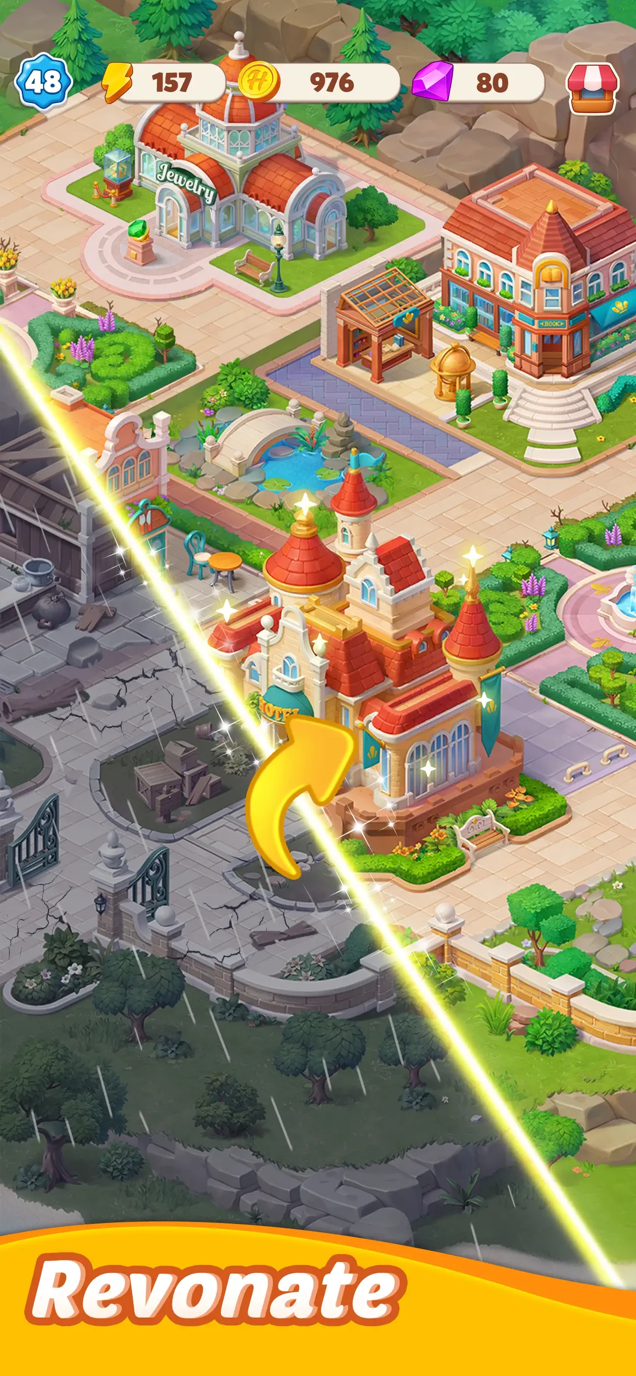 Hotel Legacy: Merge Game app store screenshot 2 — Games (iOS)