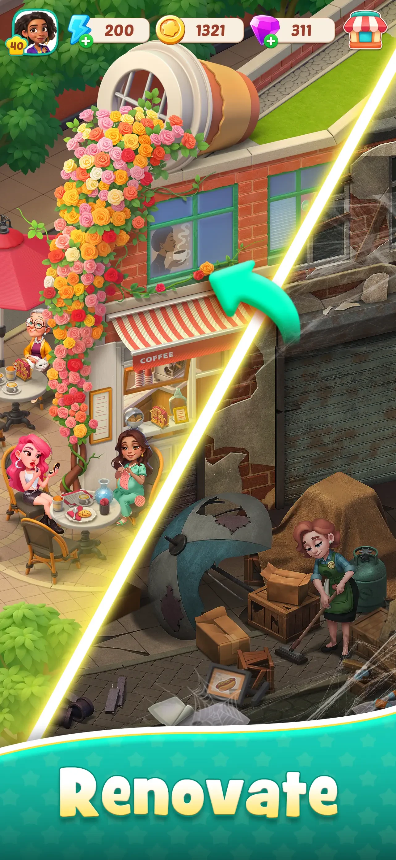 Foodstars: Merge & Cook app store screenshot 4 — Games (iOS)