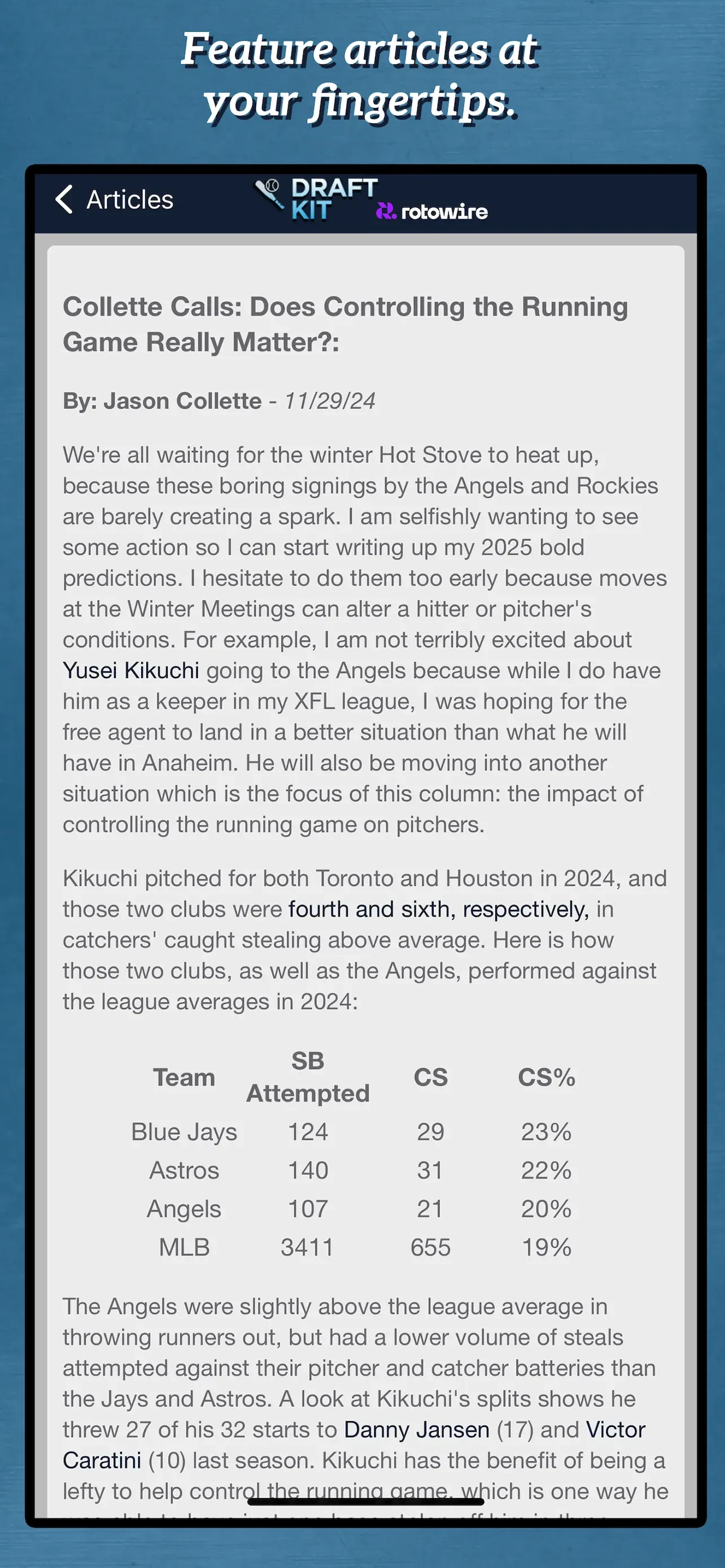 Fantasy Baseball Draft Kit '26 app store screenshot 4 — Sports (iOS)