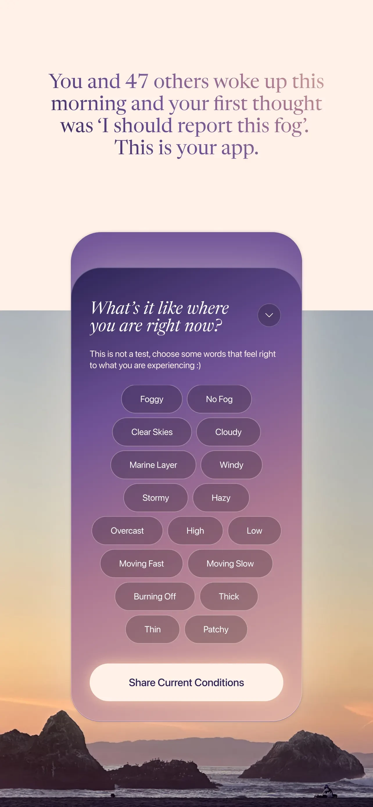 Foggy: Bay Area Fog Tracker app store screenshot 3 — Unknown (iOS)
