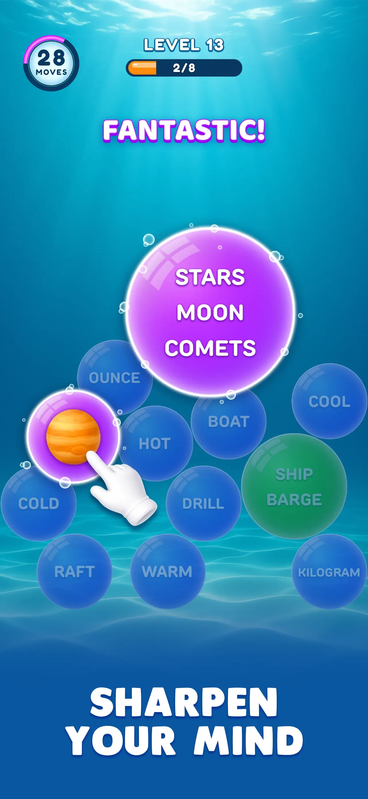Bubble Word Jam app store screenshot 2 — Games (iOS)