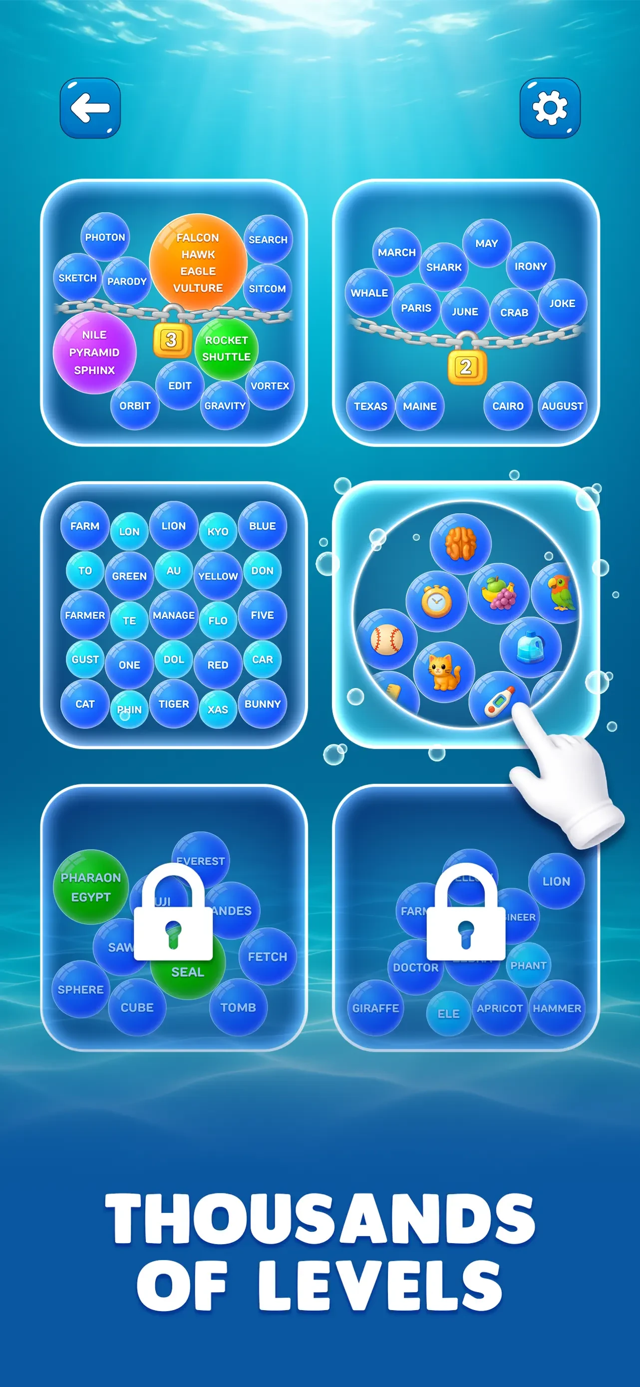 Bubble Word Jam app store screenshot 3 — Games (iOS)