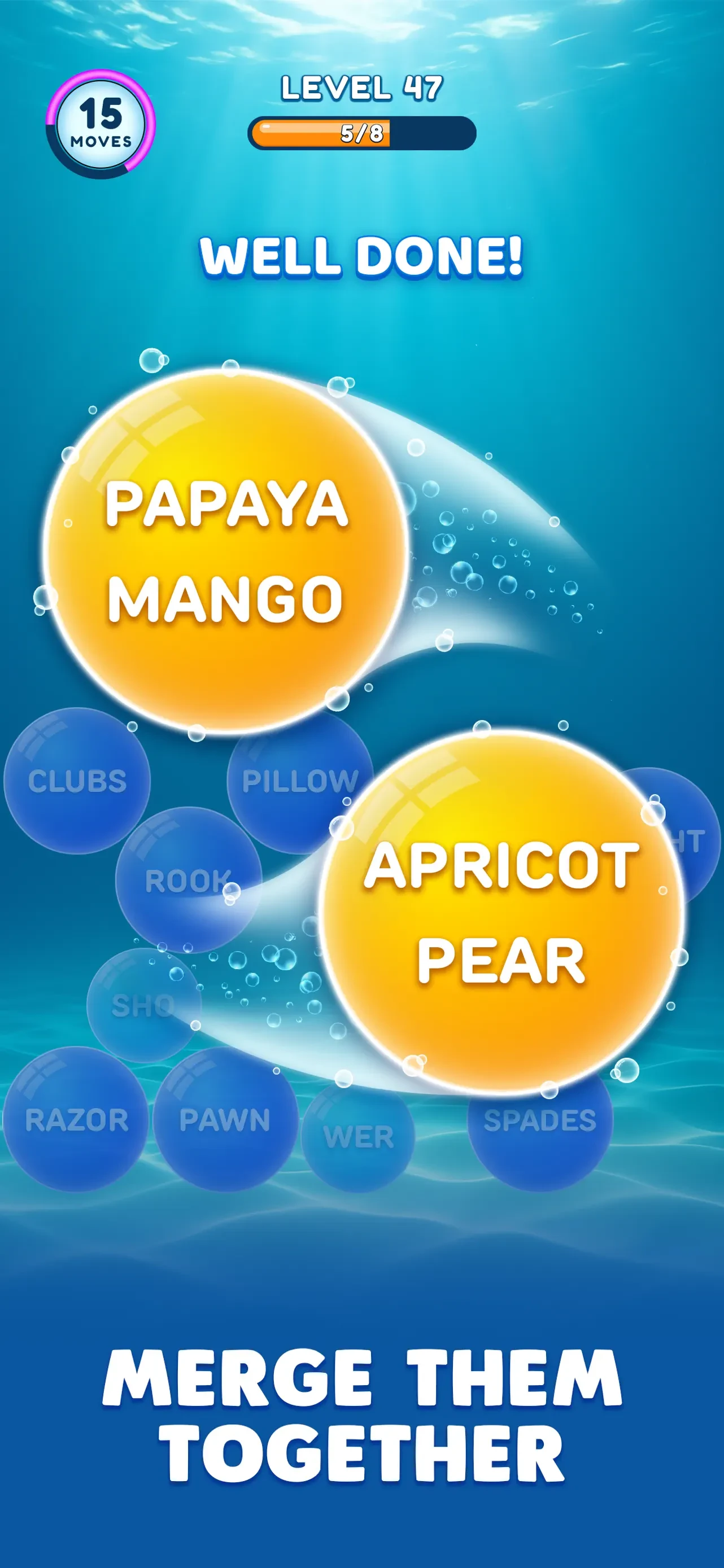 Bubble Word Jam app store screenshot 4 — Games (iOS)