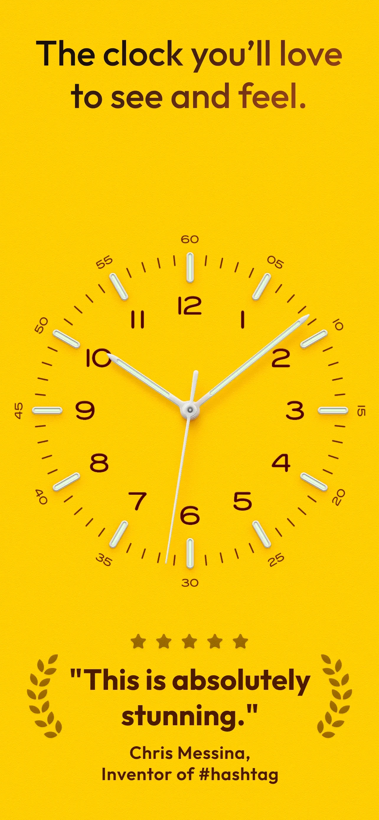 Bauhaus Clock app store screenshot 1 — Lifestyle (iOS)