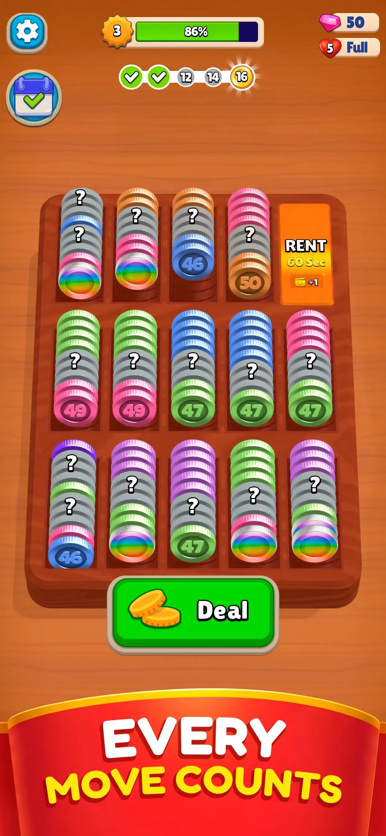 Pocket Sort: Coin Merge Puzzle app store screenshot 3 — Games (iOS)