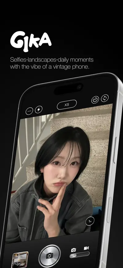 GIKA - Vintage Phone Cam app store screenshot 1 — Photo & Video (iOS)