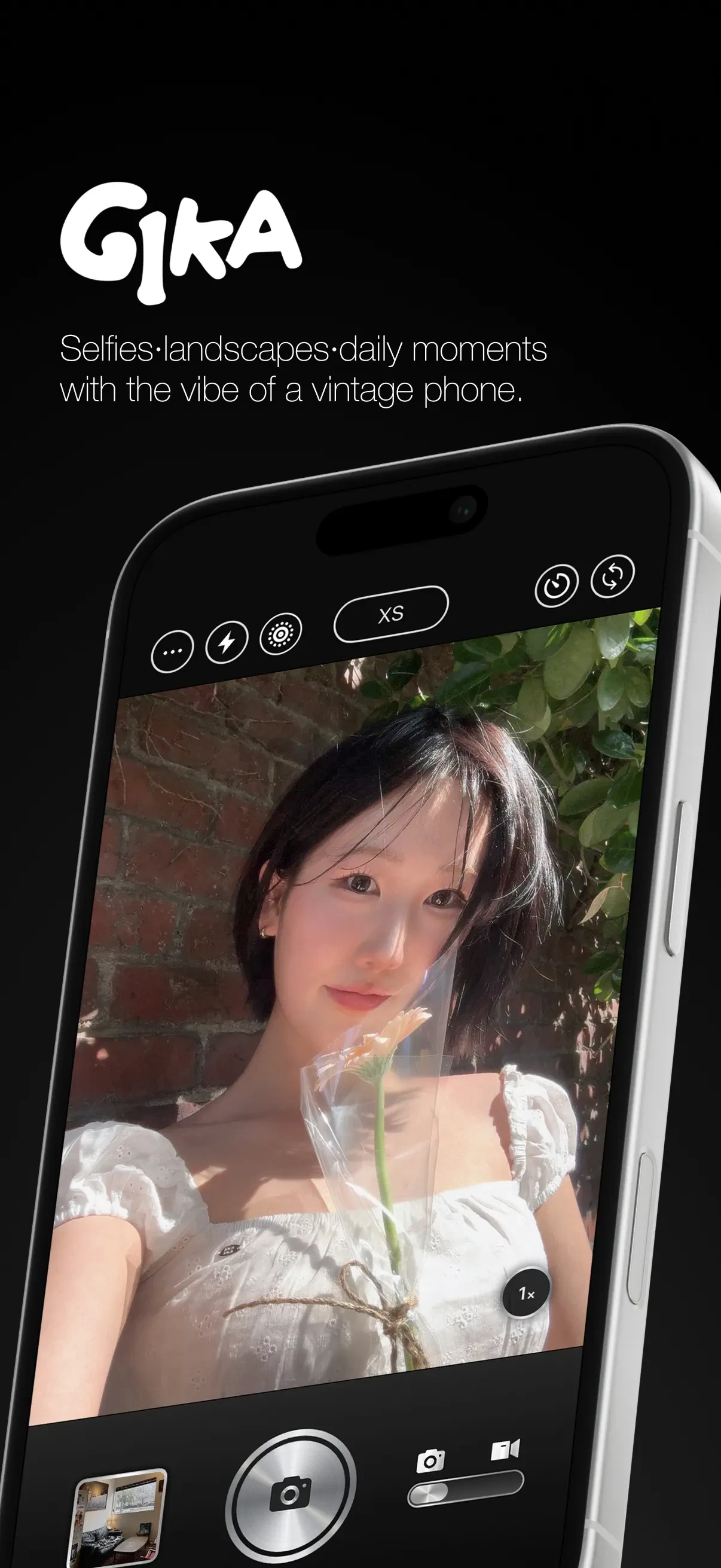 GIKA - Vintage Phone Cam app store screenshot 1 — Photo & Video (iOS)