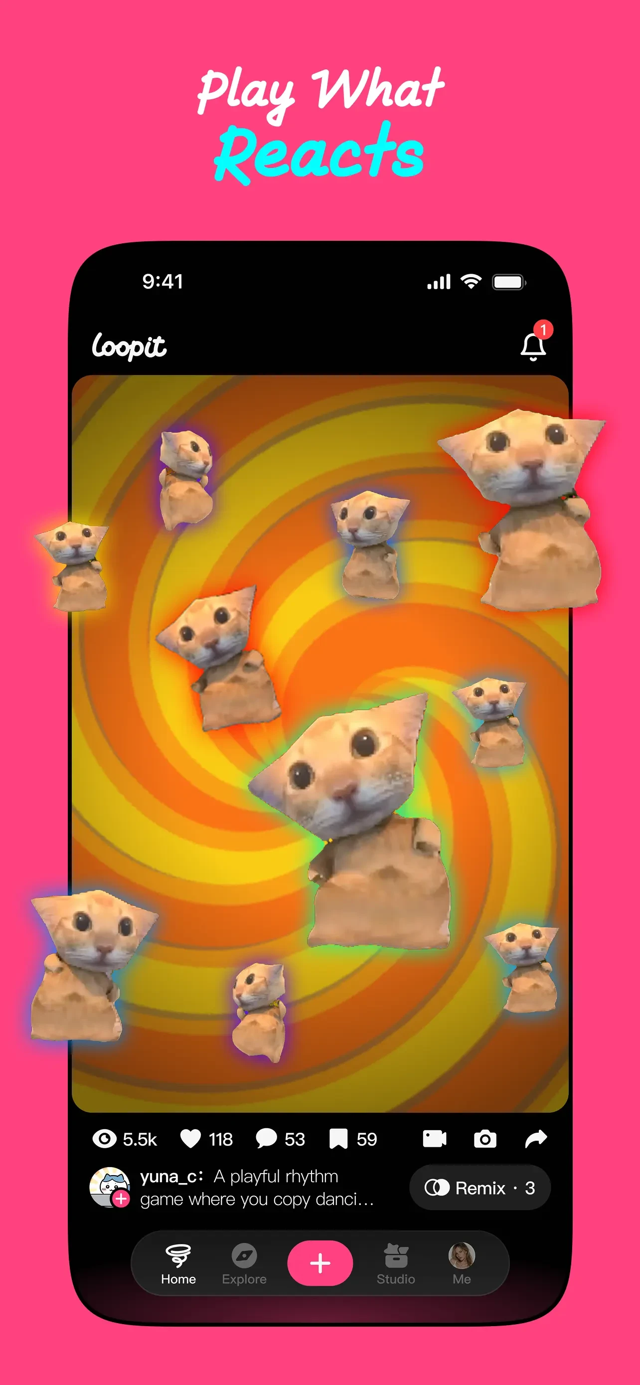 Loopit - Make playables app store screenshot 1 — Entertainment (iOS)