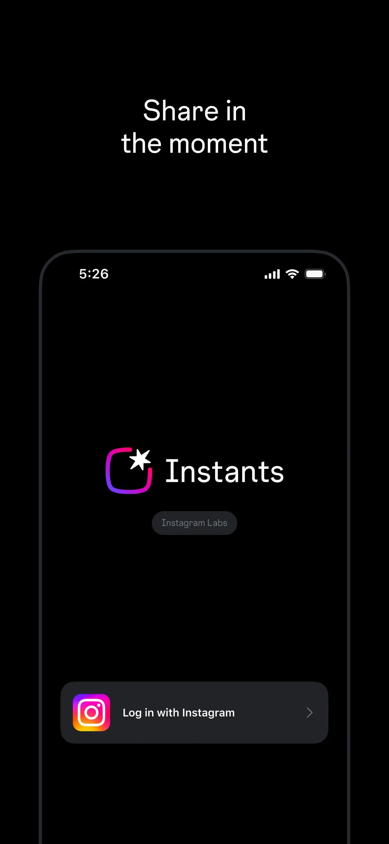 Instants, an Instagram app app store screenshot 1 — Social Networking (iOS)