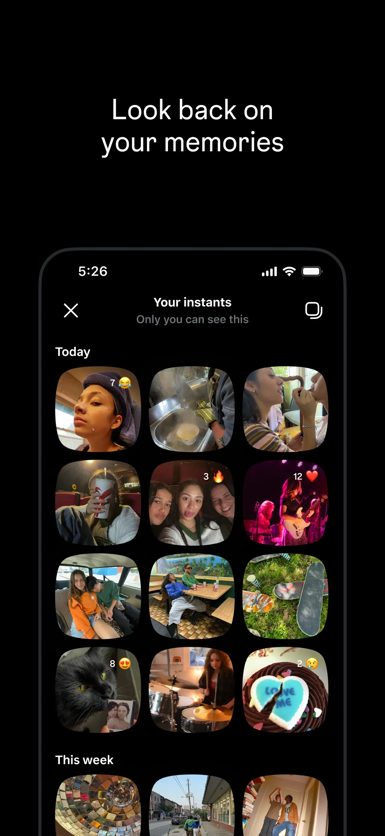 Instants, an Instagram app app store screenshot 4 — Social Networking (iOS)