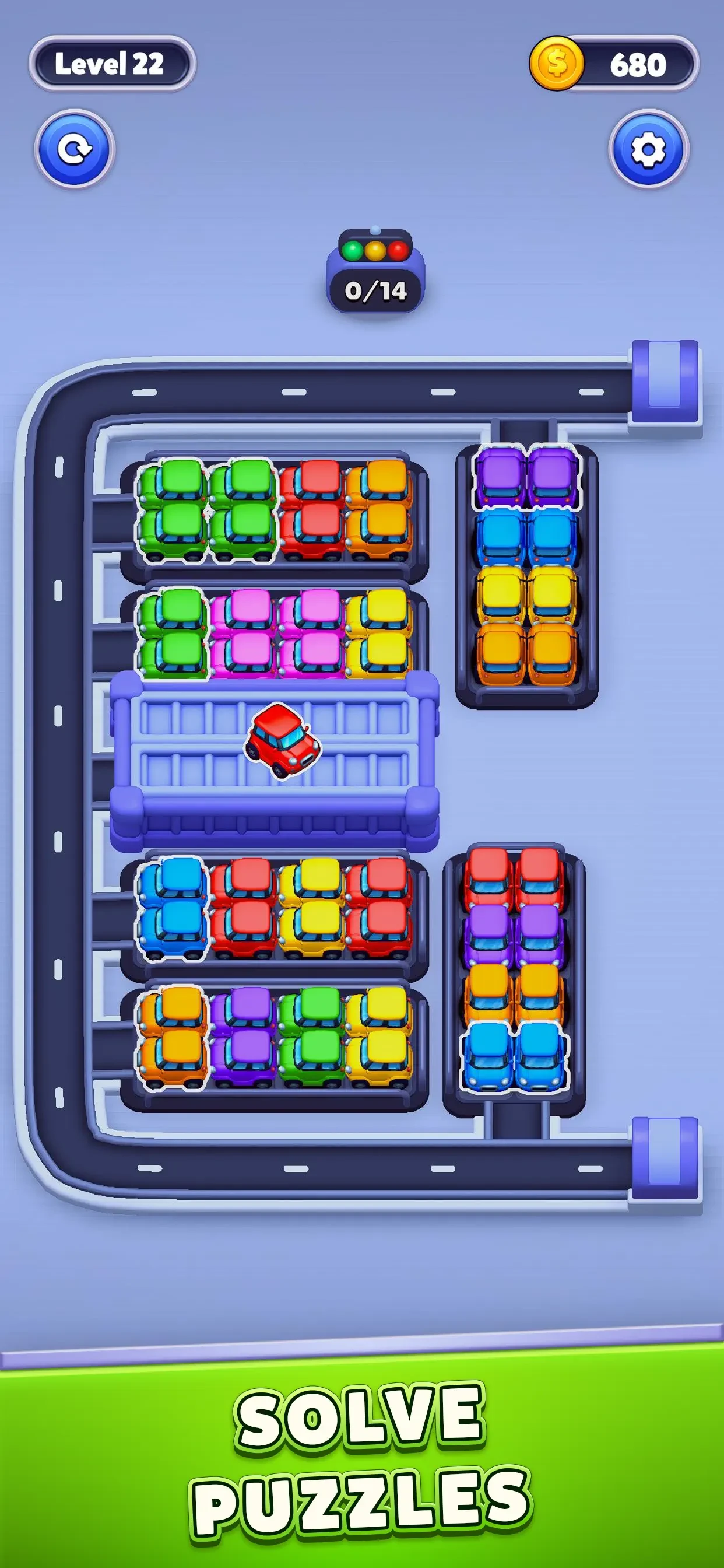 Car Sort: Color Puzzle app store screenshot 1 — Games (iOS)