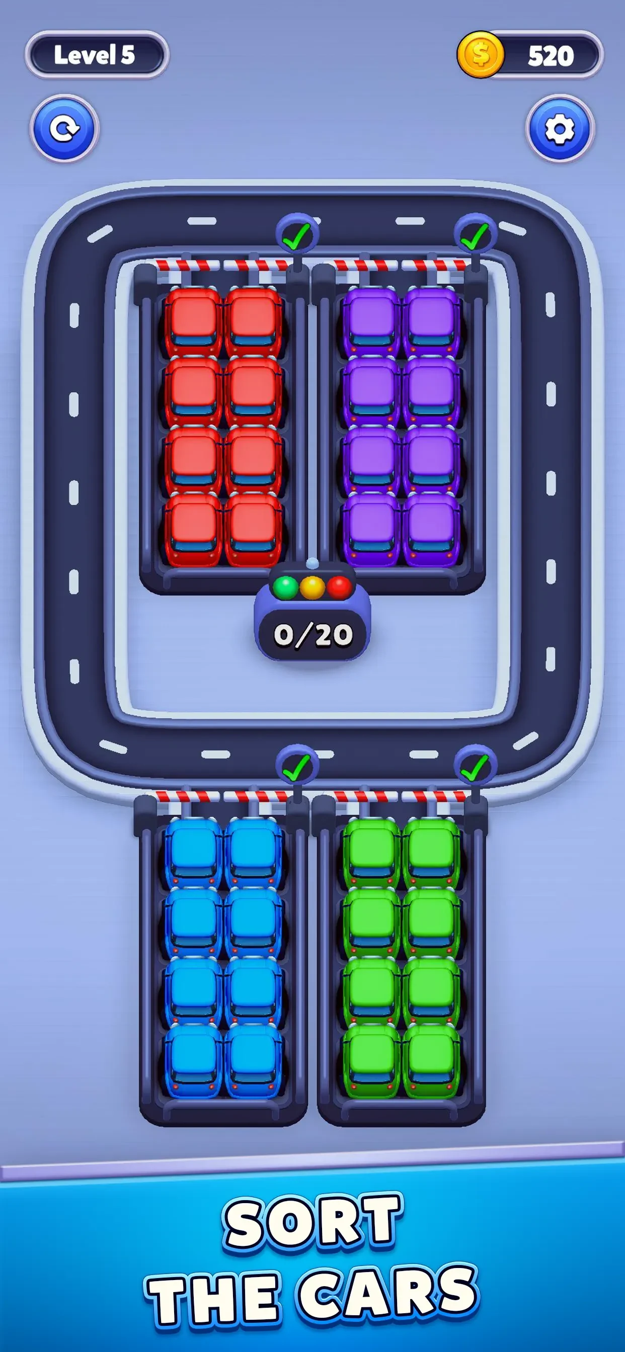 Car Sort: Color Puzzle app store screenshot 2 — Games (iOS)
