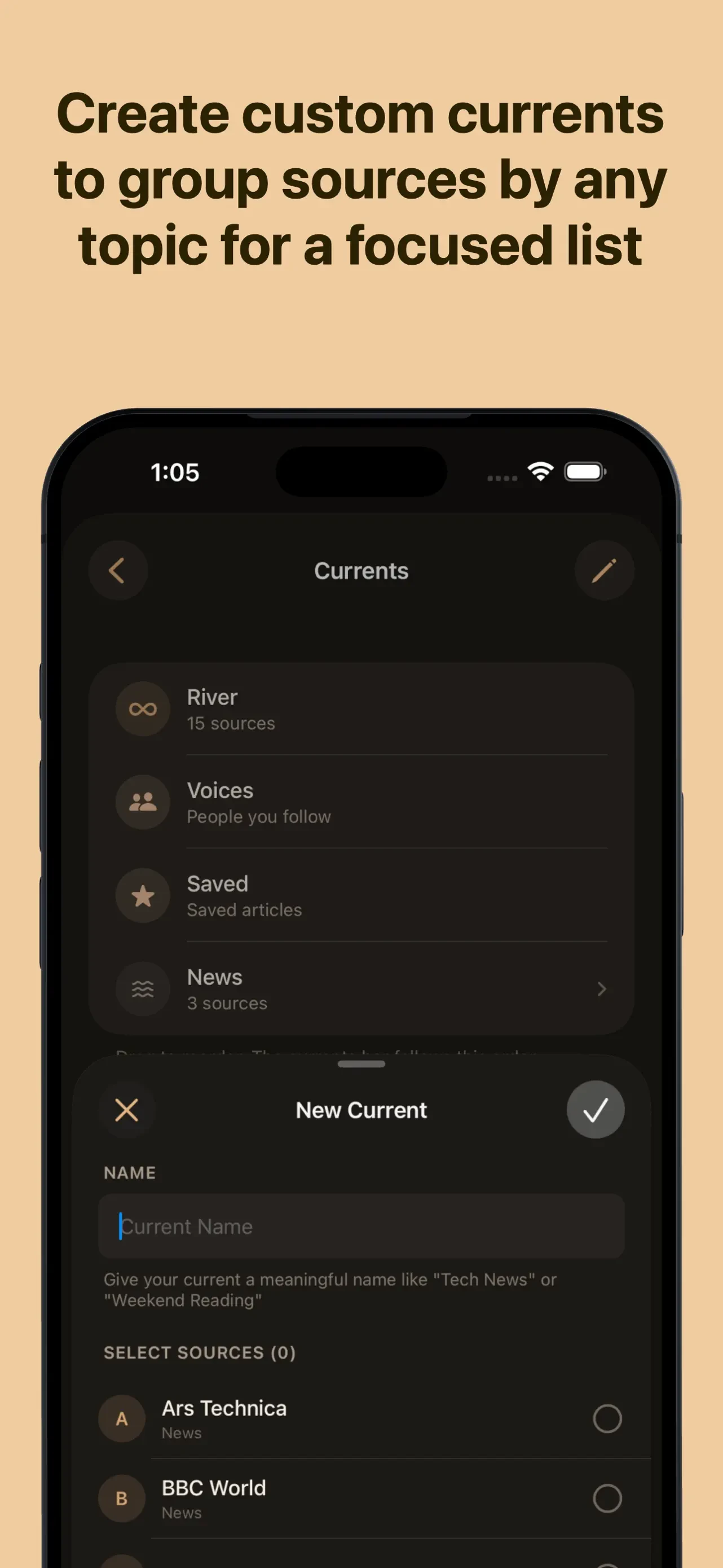 Current Reader app store screenshot 1 — News (iOS)