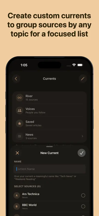 Current Reader app store screenshot 1 — News (iOS)