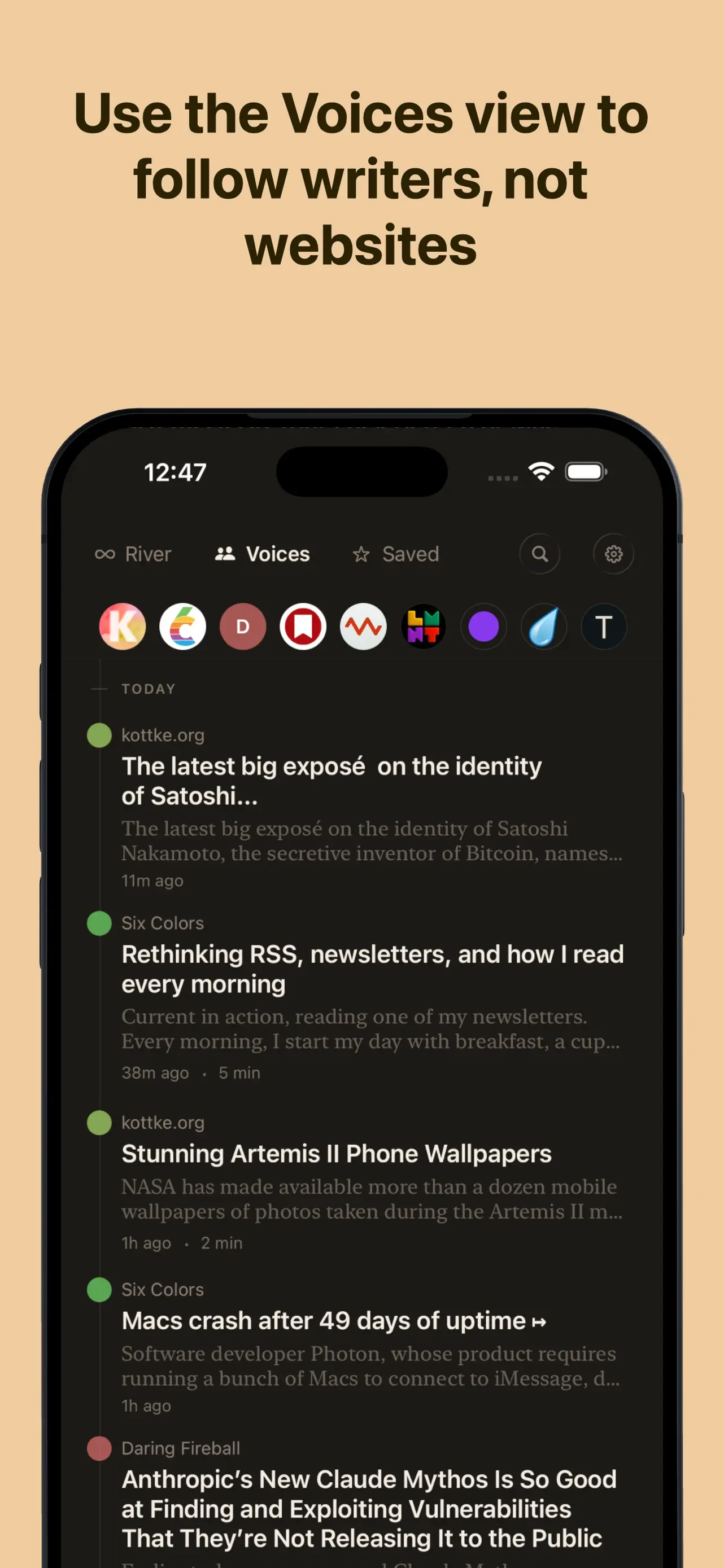 Current Reader app store screenshot 5 — News (iOS)
