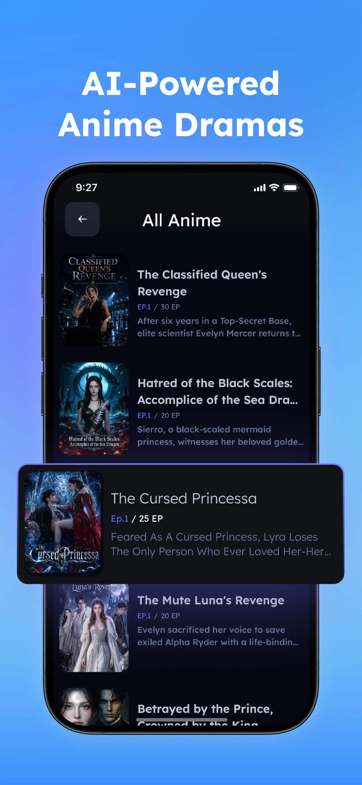 VibeShort: AI Comic Dramas app store screenshot 6 — Unknown (iOS)