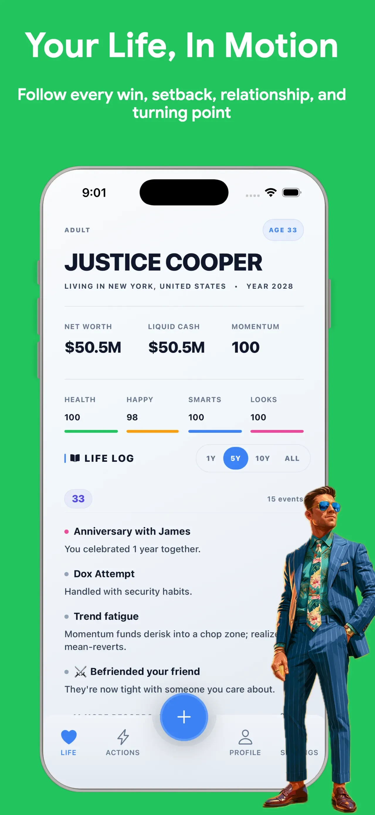 chronalife app store screenshot 2 — Games (iOS)