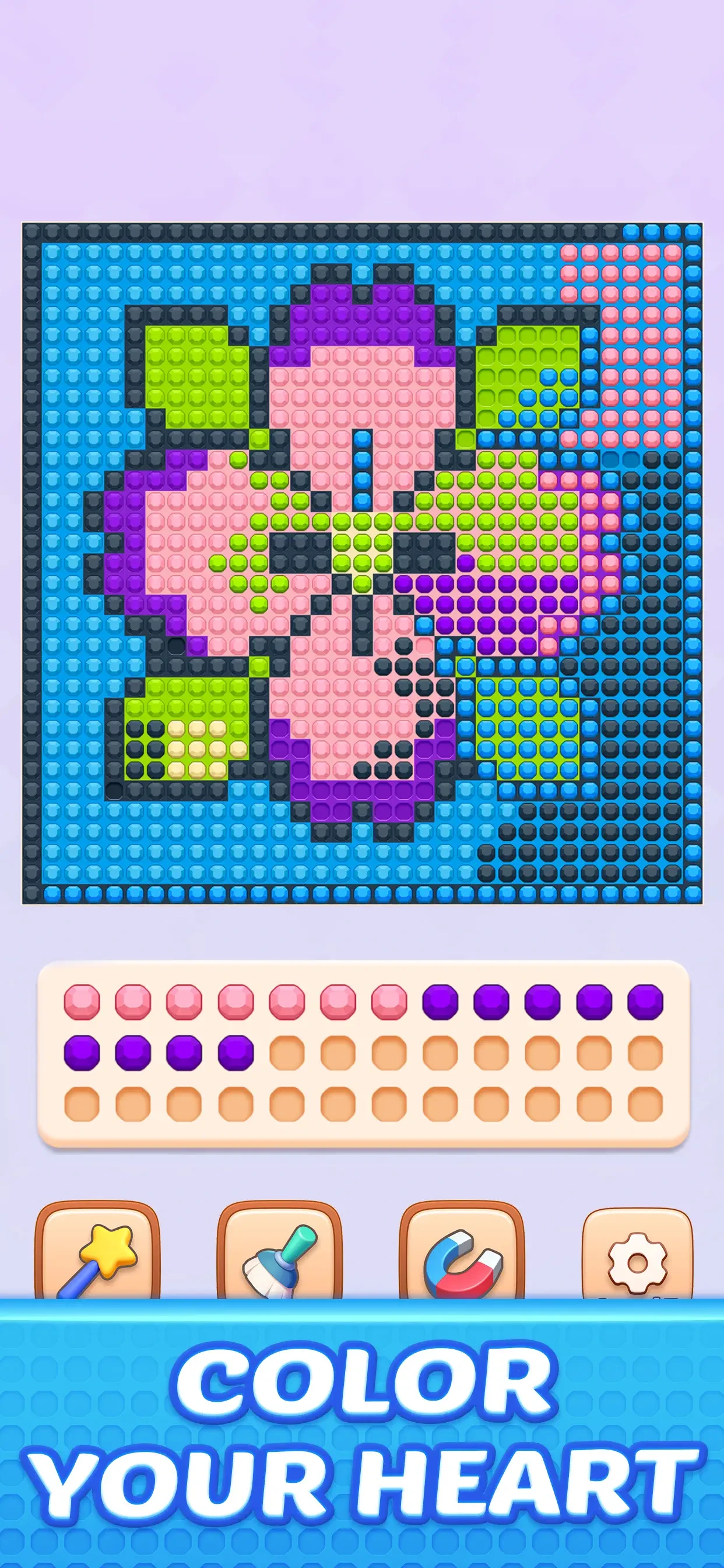 Jewel Coloring app store screenshot 2 — Games (iOS)
