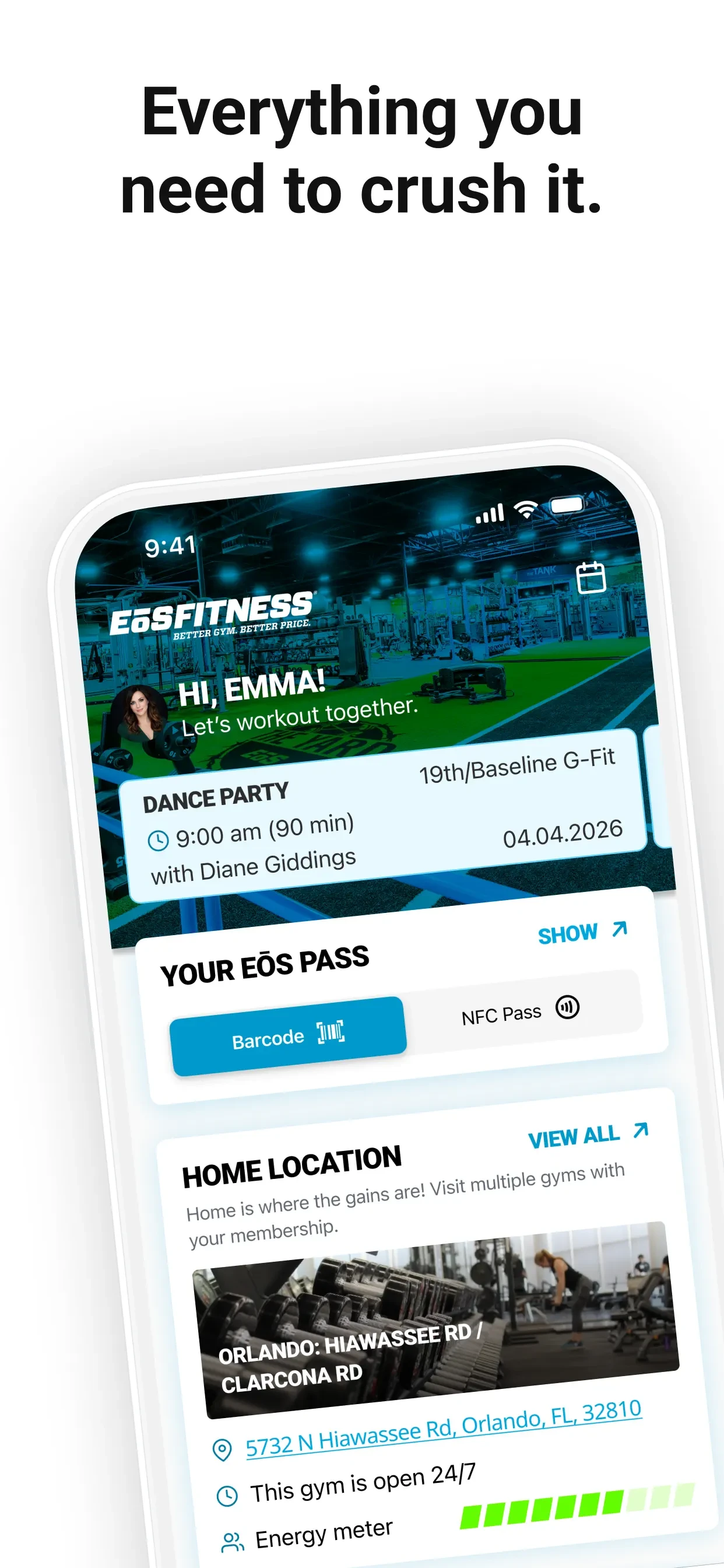 New EōS Fitness app store screenshot 1 — Unknown (iOS)