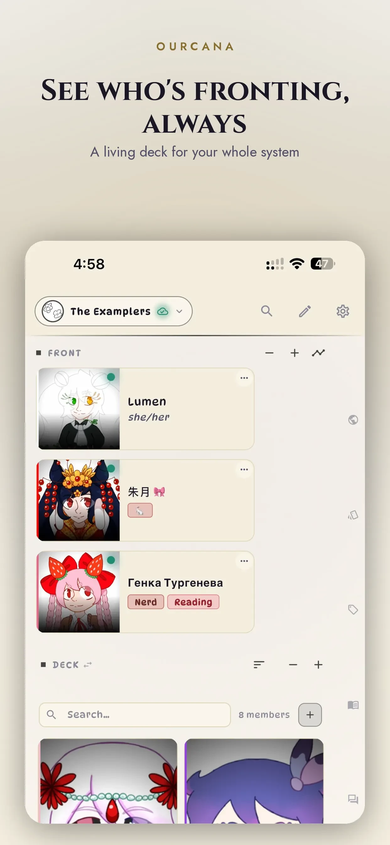 Ourcana app store screenshot 2 — Lifestyle (iOS)