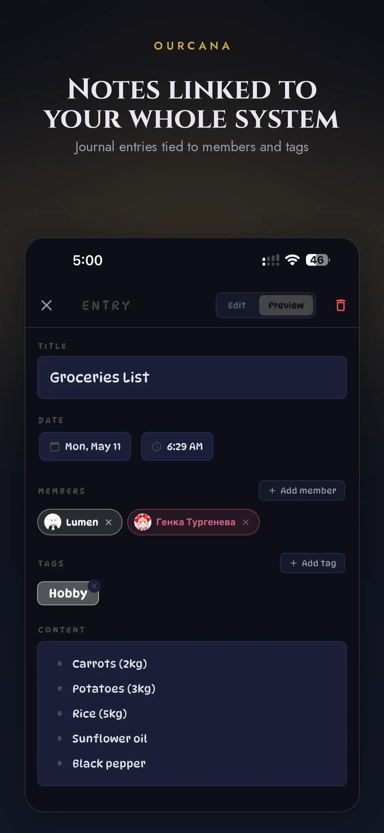 Ourcana app store screenshot 3 — Lifestyle (iOS)