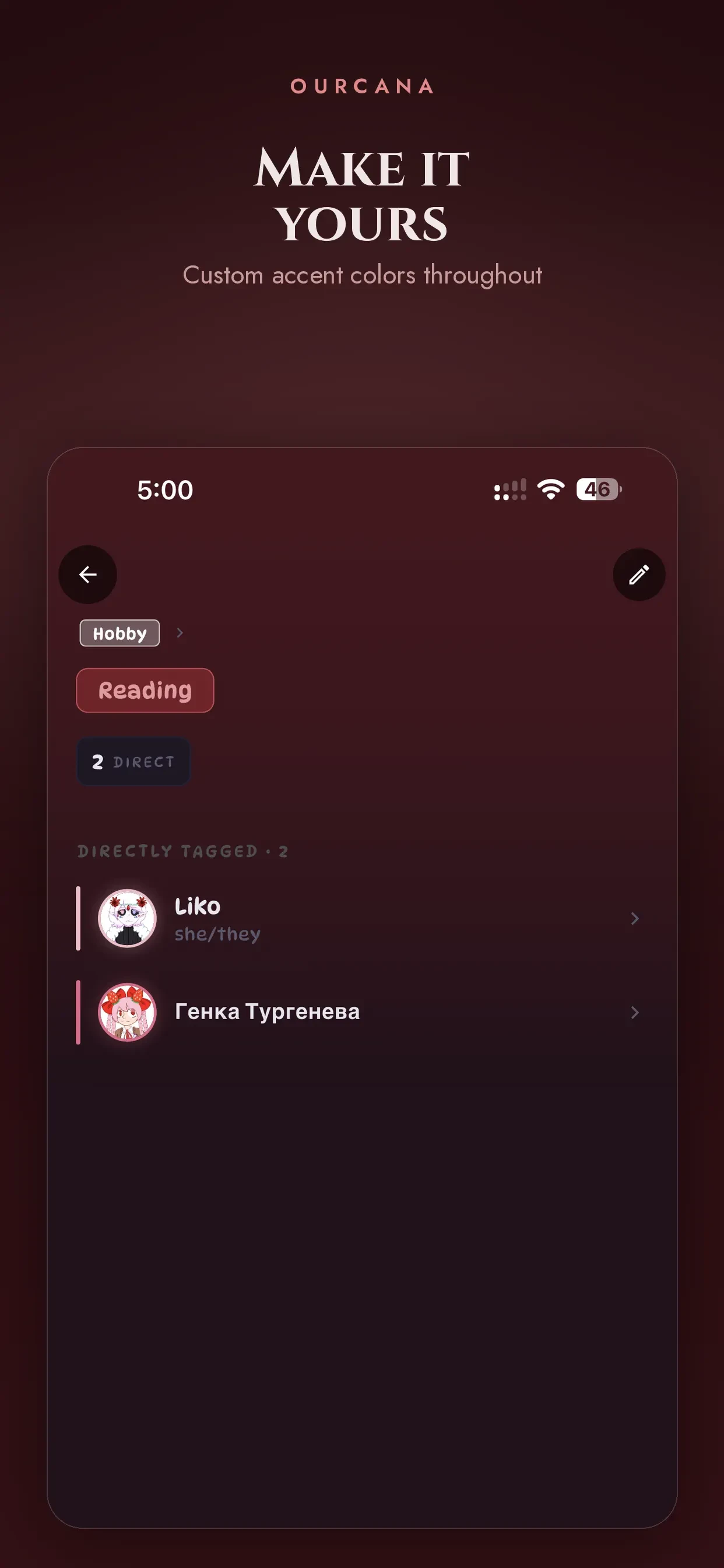 Ourcana app store screenshot 8 — Lifestyle (iOS)