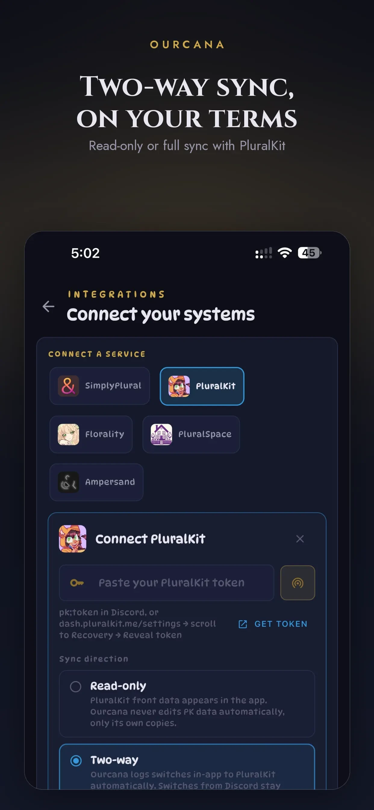 Ourcana app store screenshot 9 — Lifestyle (iOS)