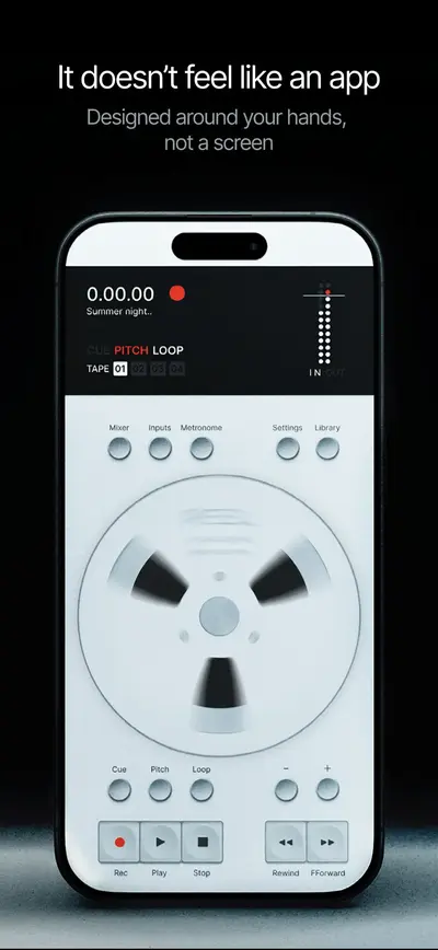Reel: 4-Track Recorder app store screenshot 1 — Music (iOS)