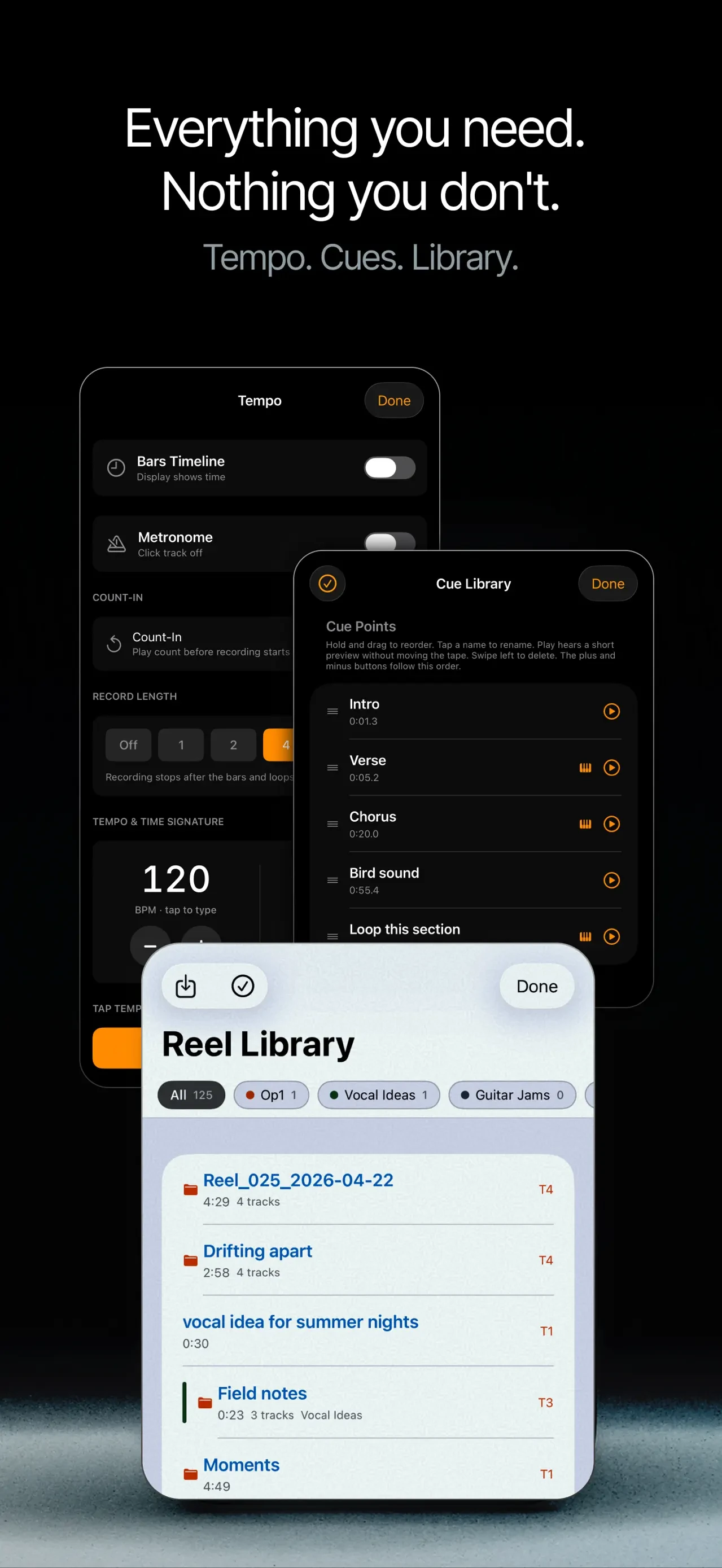Reel: 4-Track Recorder app store screenshot 9 — Music (iOS)