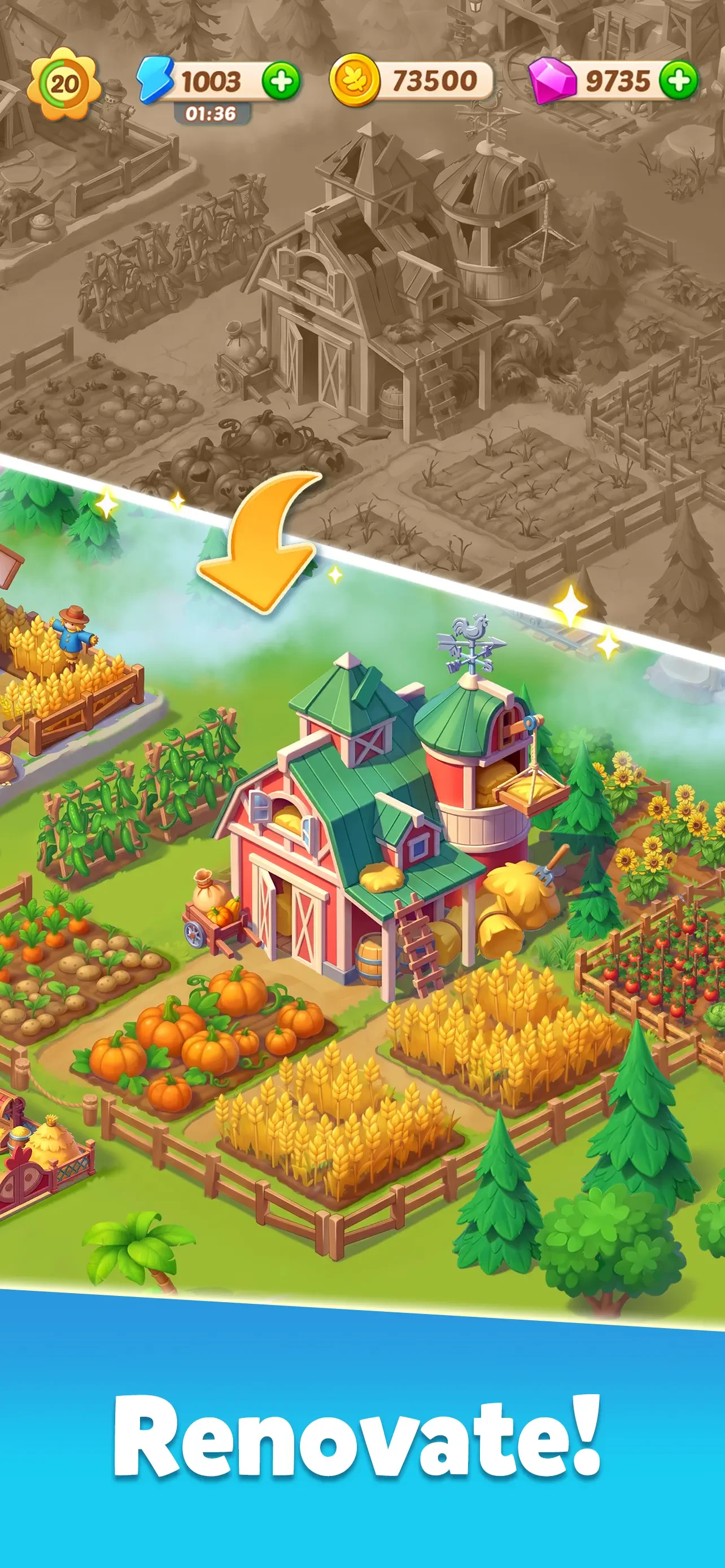 Family Farm Merge app store screenshot 4 — Games (iOS)