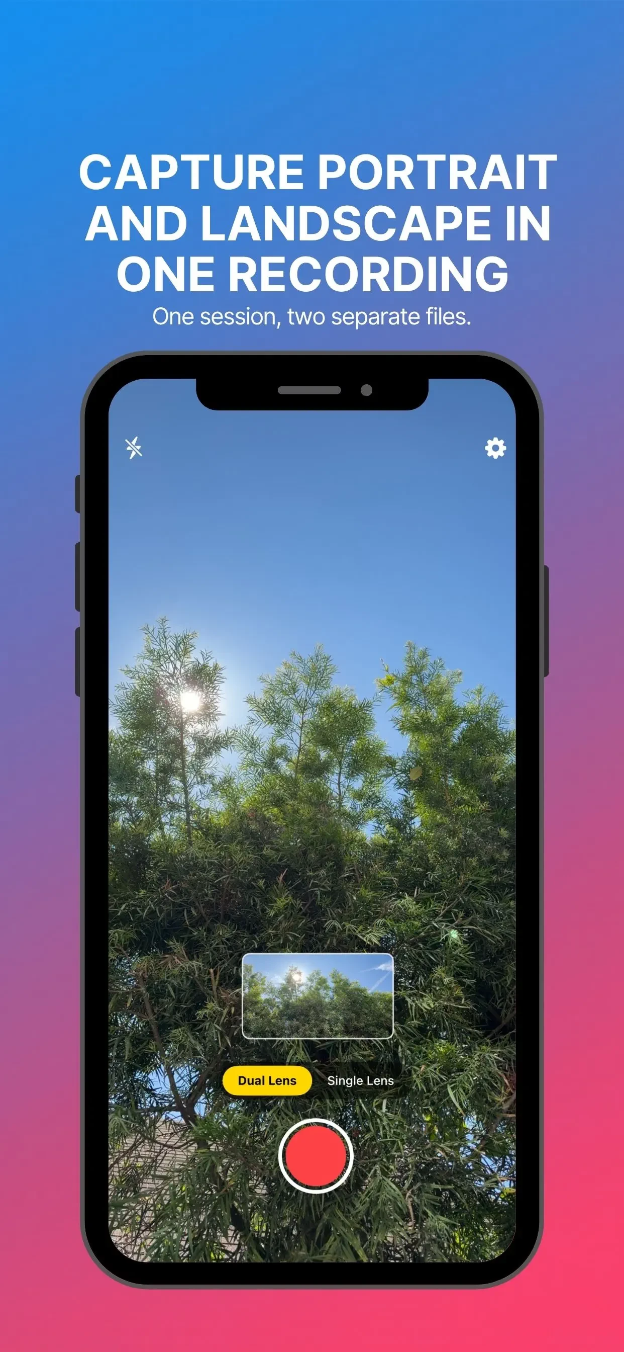 DualShot Recorder app store screenshot 1 — Photo & Video (iOS)