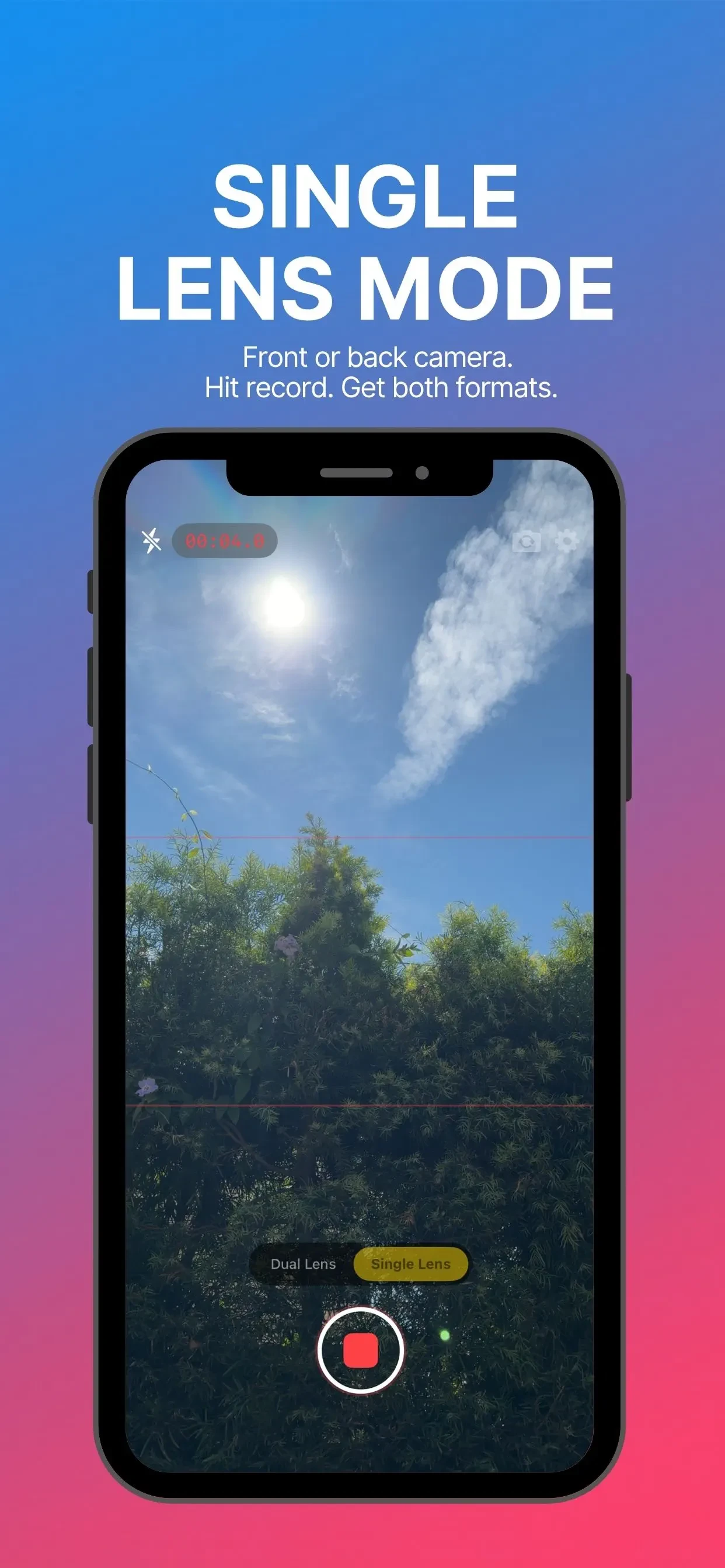 DualShot Recorder app store screenshot 2 — Photo & Video (iOS)