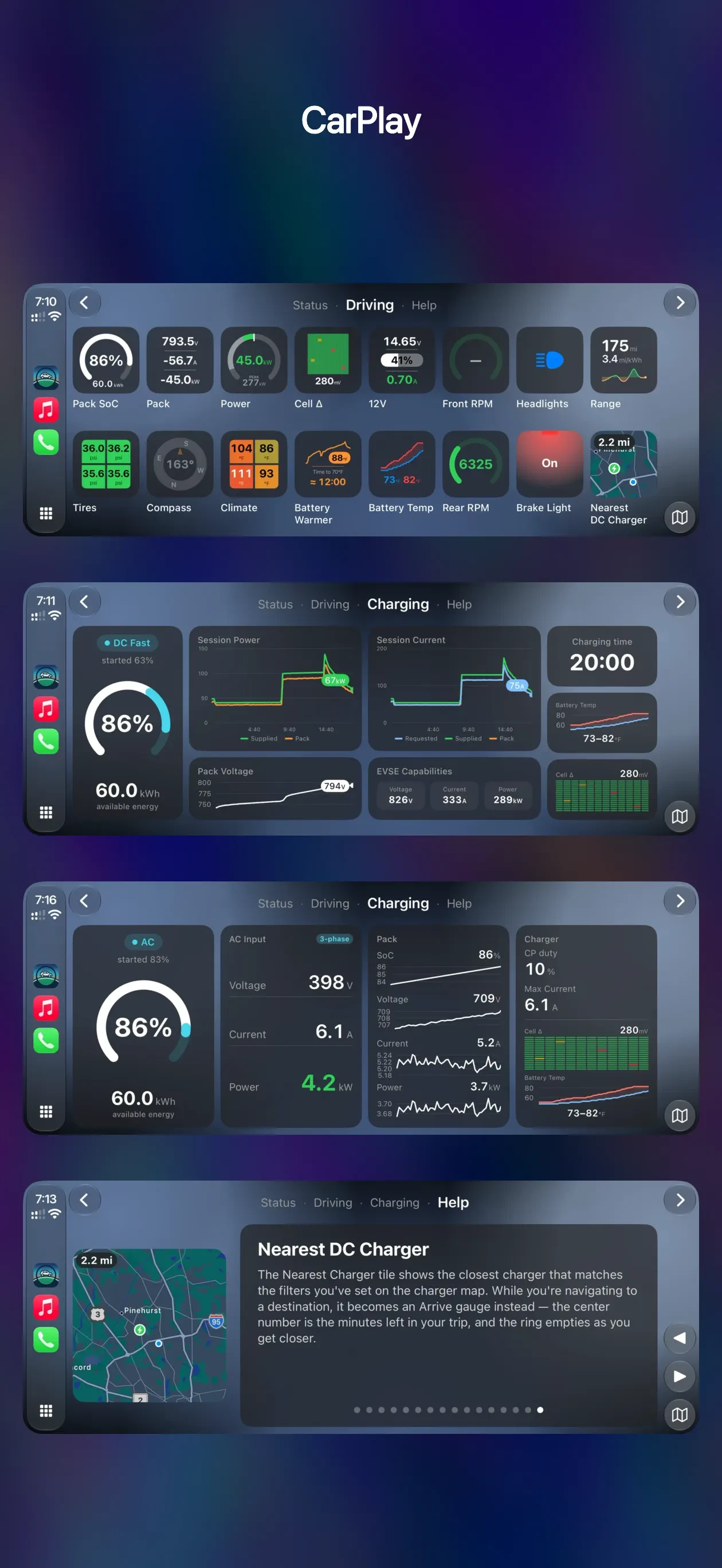 EV Dashboard app store screenshot 2 — Utilities (iOS)