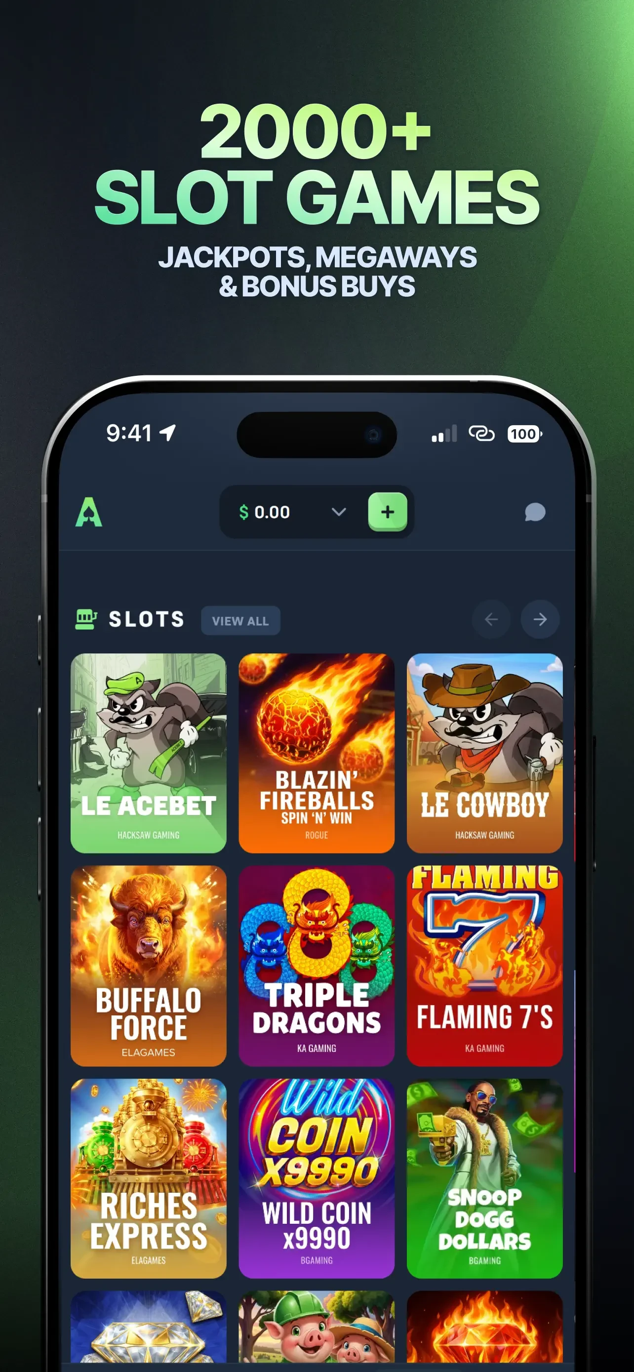 Acebet Social Casino & Slots app store screenshot 4 — Games (iOS)