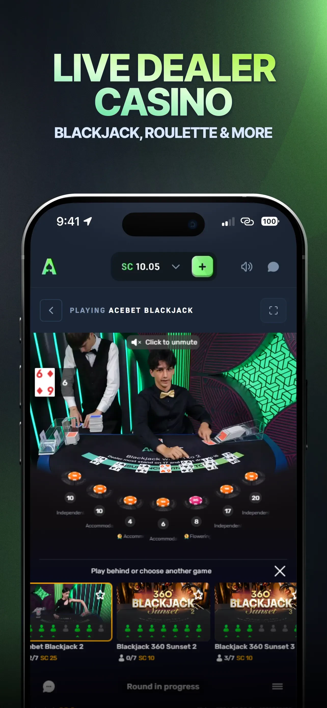 Acebet Social Casino & Slots app store screenshot 6 — Games (iOS)