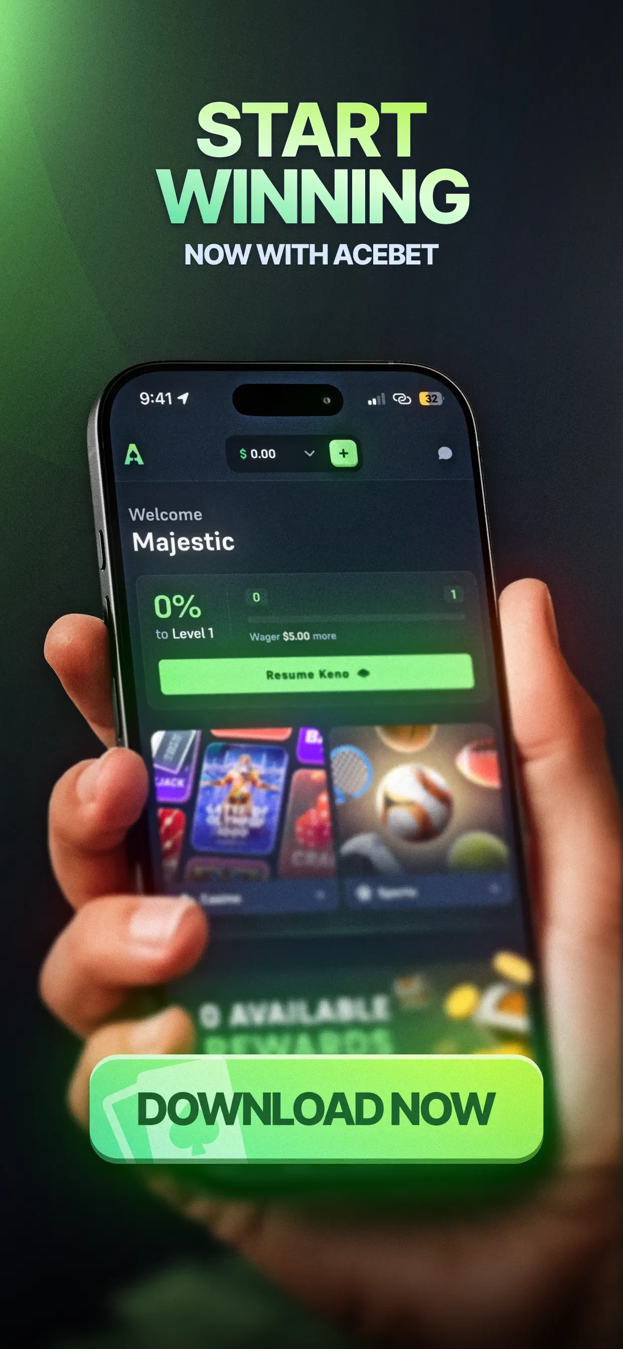 Acebet Social Casino & Slots app store screenshot 2 — Games (iOS)