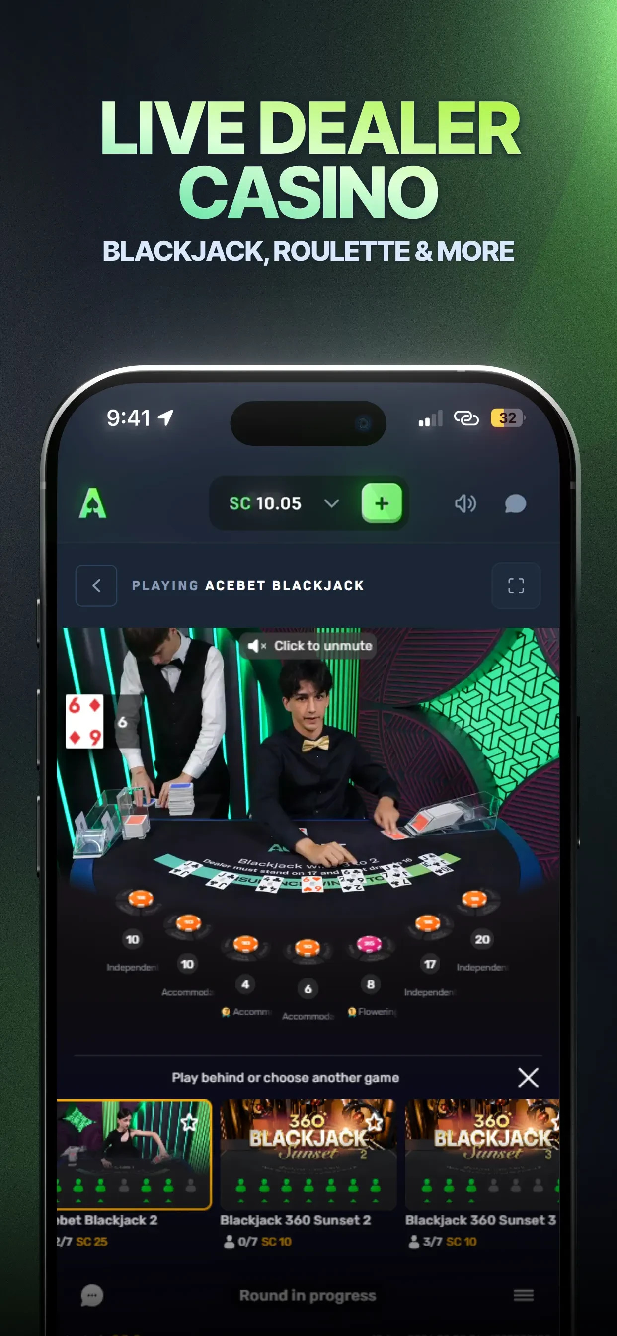 Acebet Social Casino & Slots app store screenshot 7 — Games (iOS)