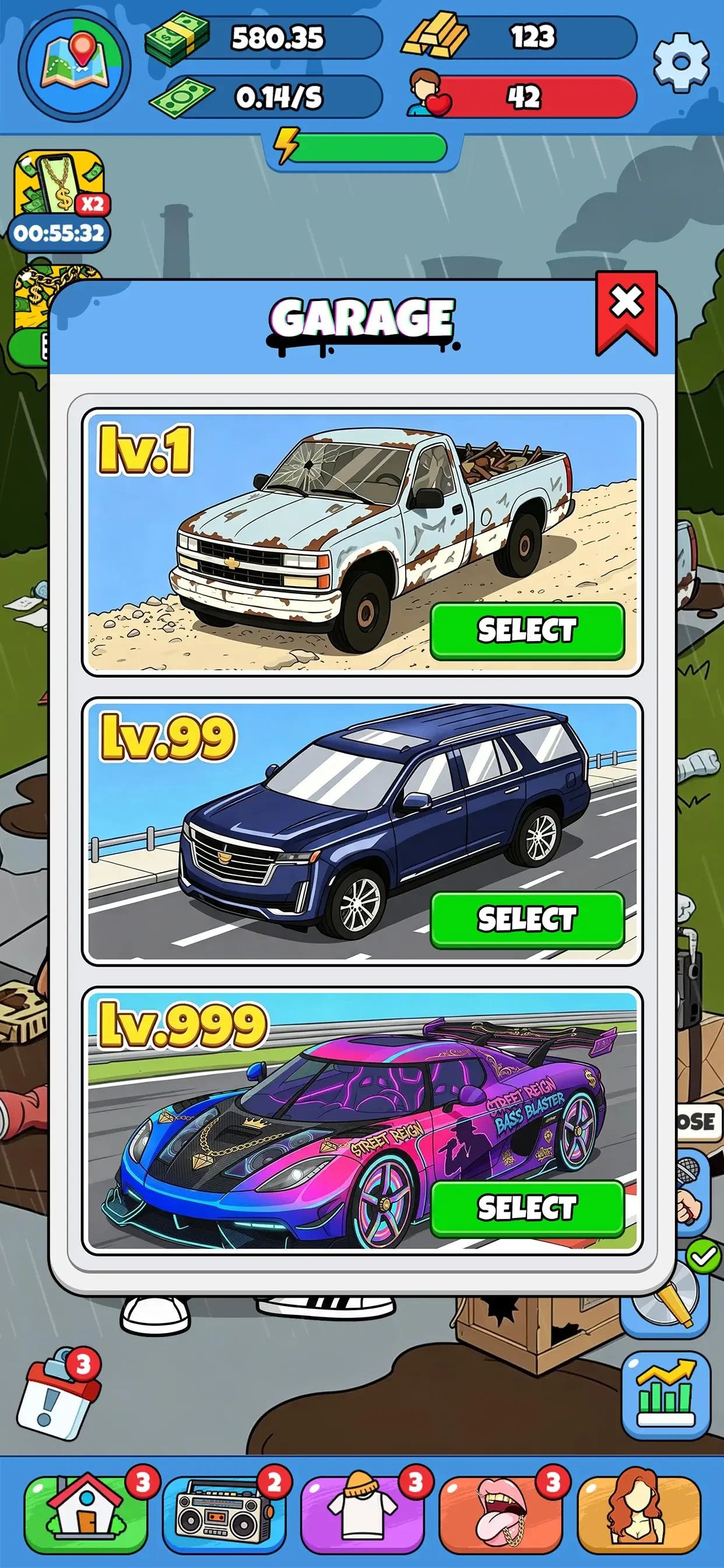 Rap Star:Idle Clicker app store screenshot 2 — Games (iOS)